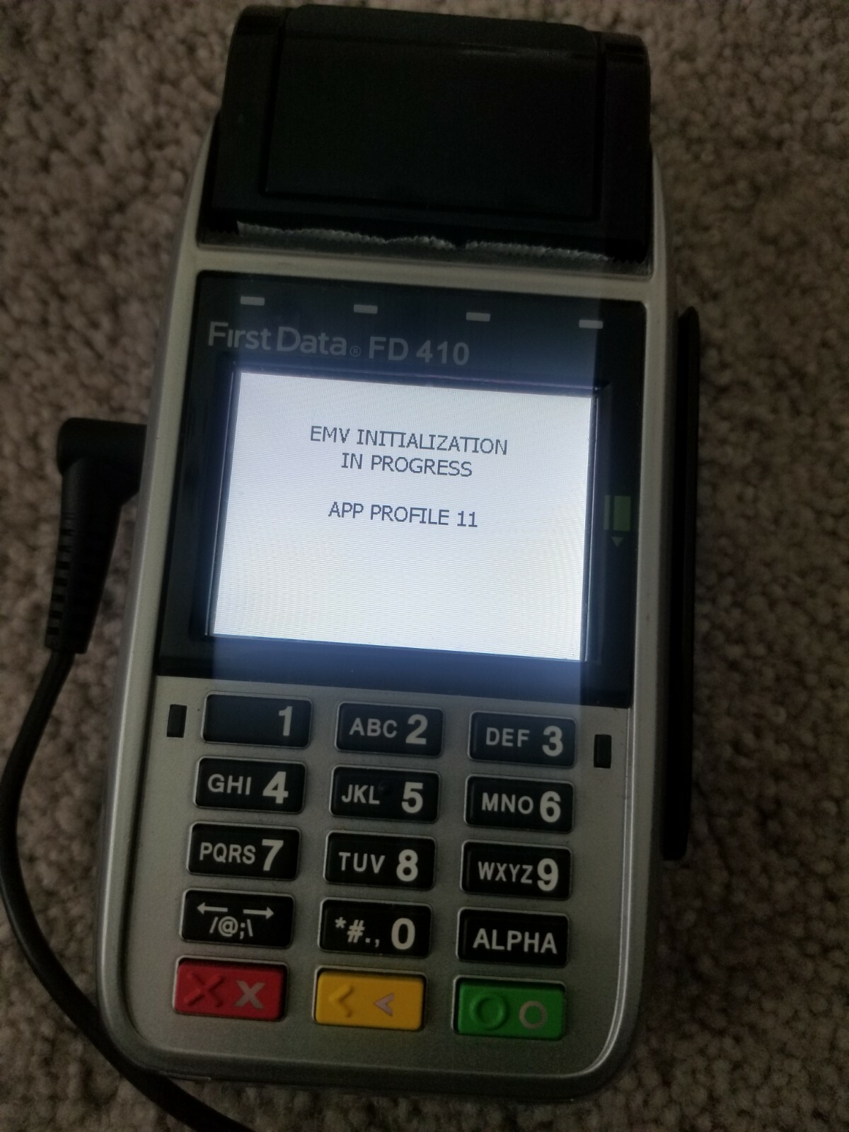 Lot Of Two First Data FD410 Wireless Credit Card Terminals And Two Magstrip Read