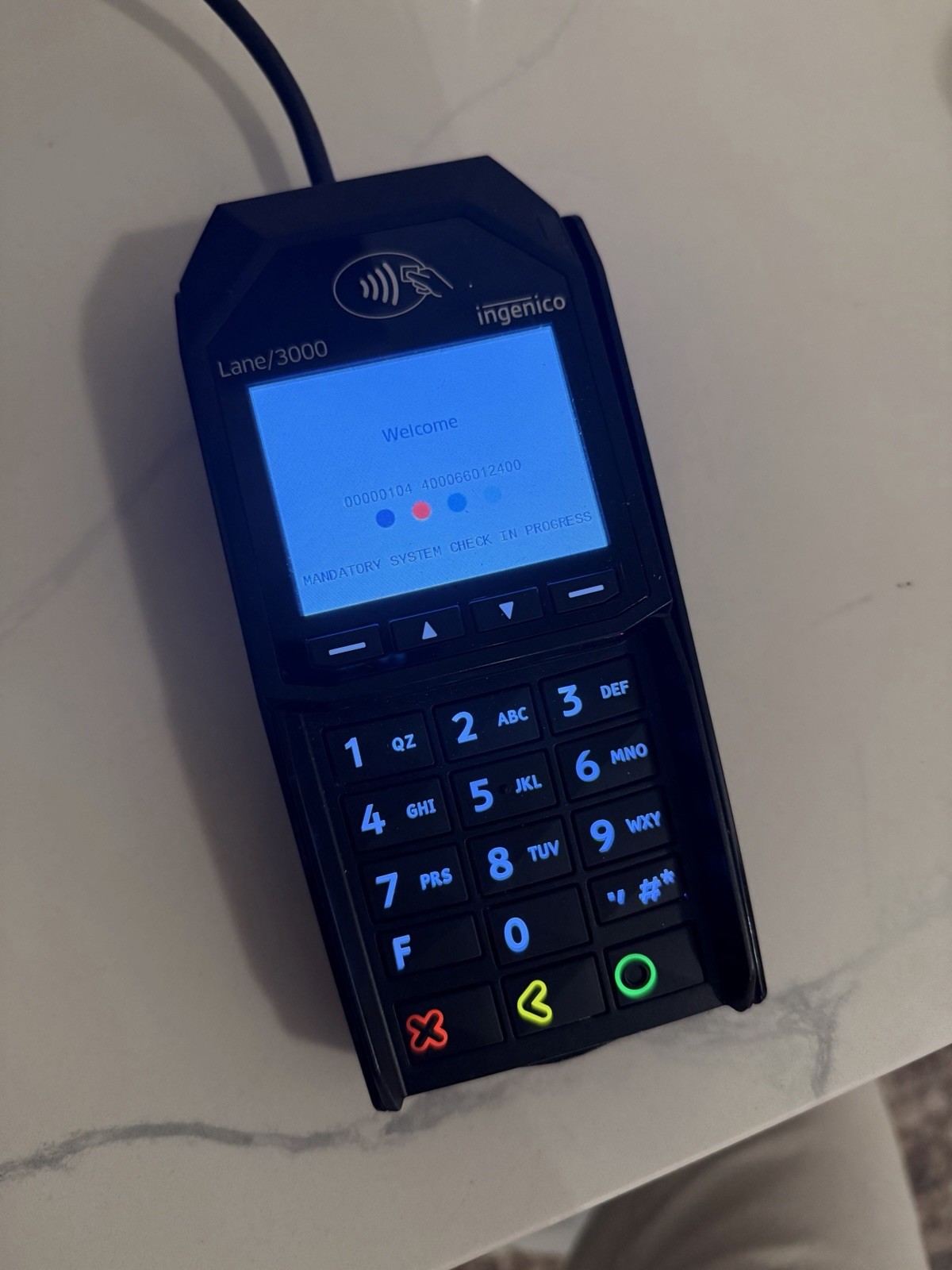 Ingenico Lane/3000 CL/Eth Ethernet Contactless EMV NFC PIN Pad Terminal TETRA