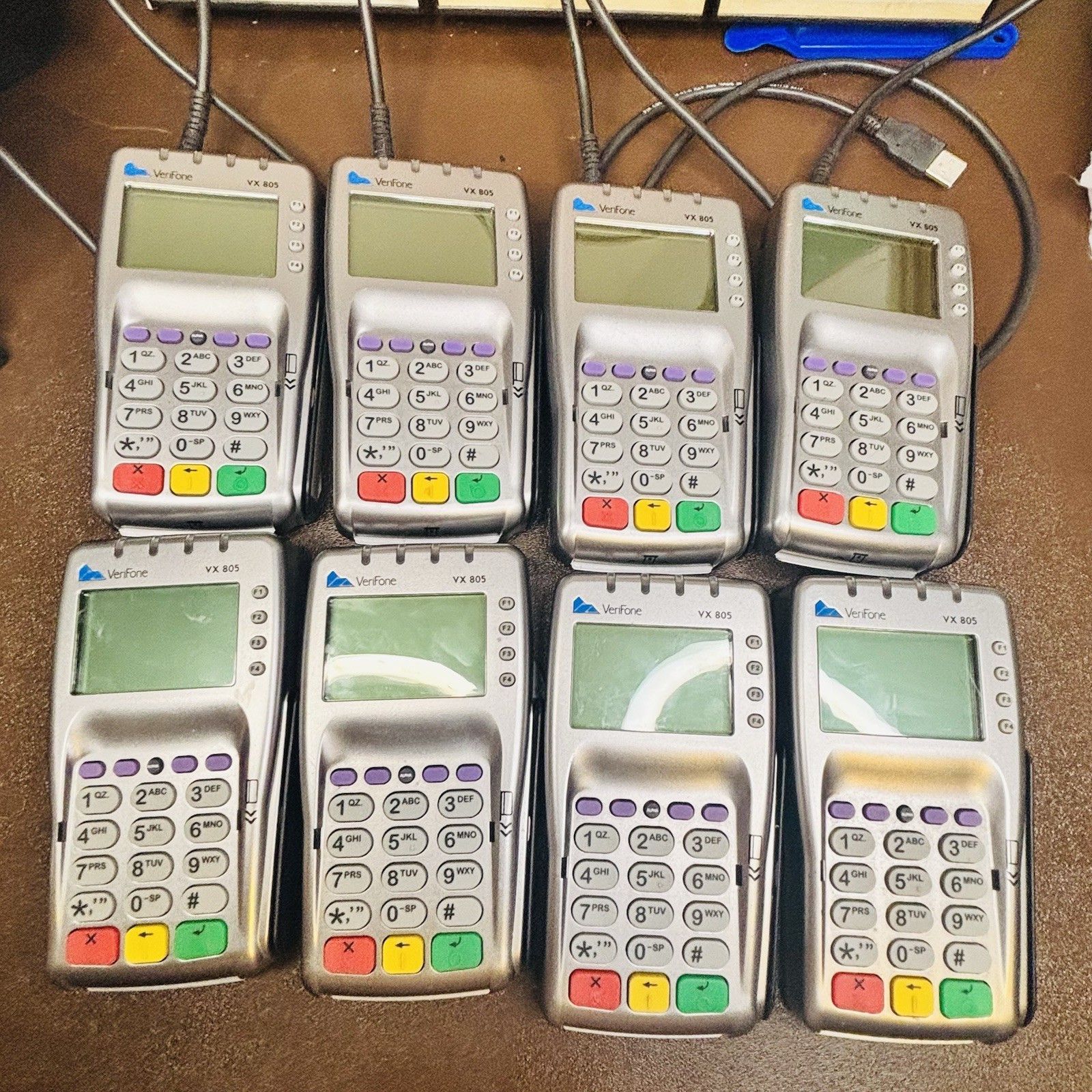 VeriFone VX 805 Pin Pad USB Card Chip Reader Keypad Terminal VX805 CTLS Lot Of 8