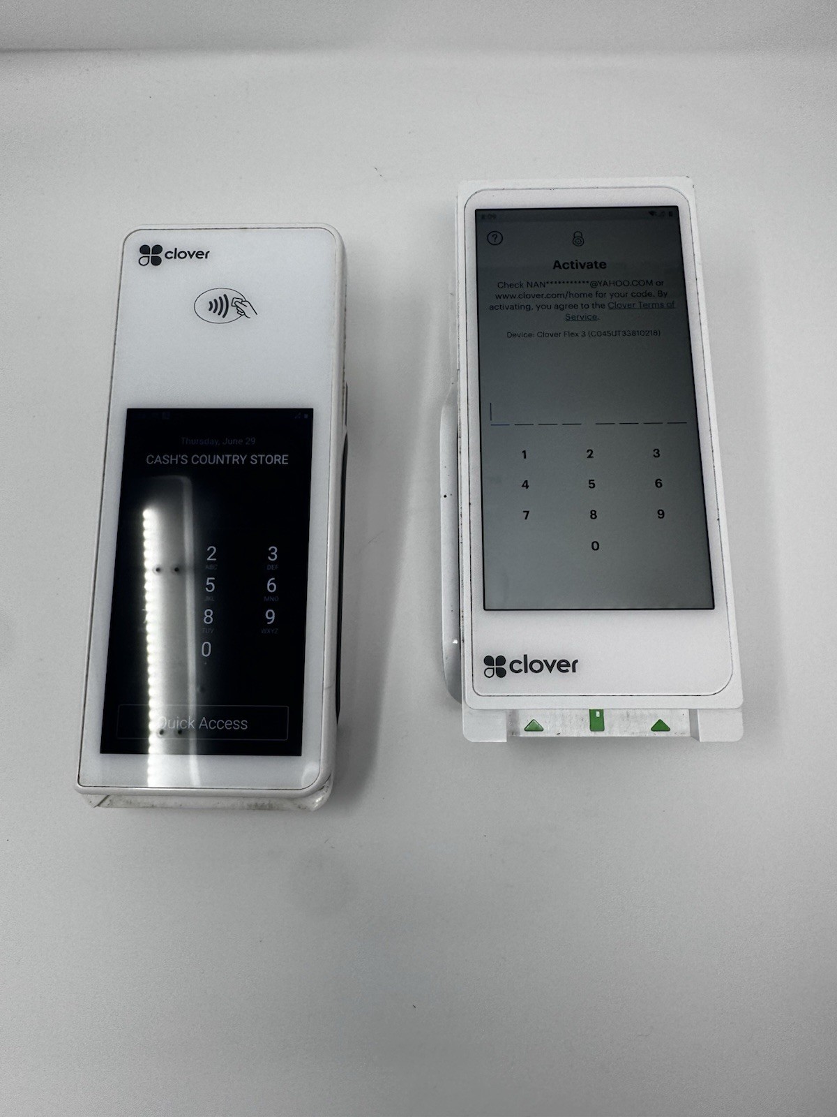 Clover Flex Handheld POS Wireless Cradle K405 + K400 1 Charger Adapter