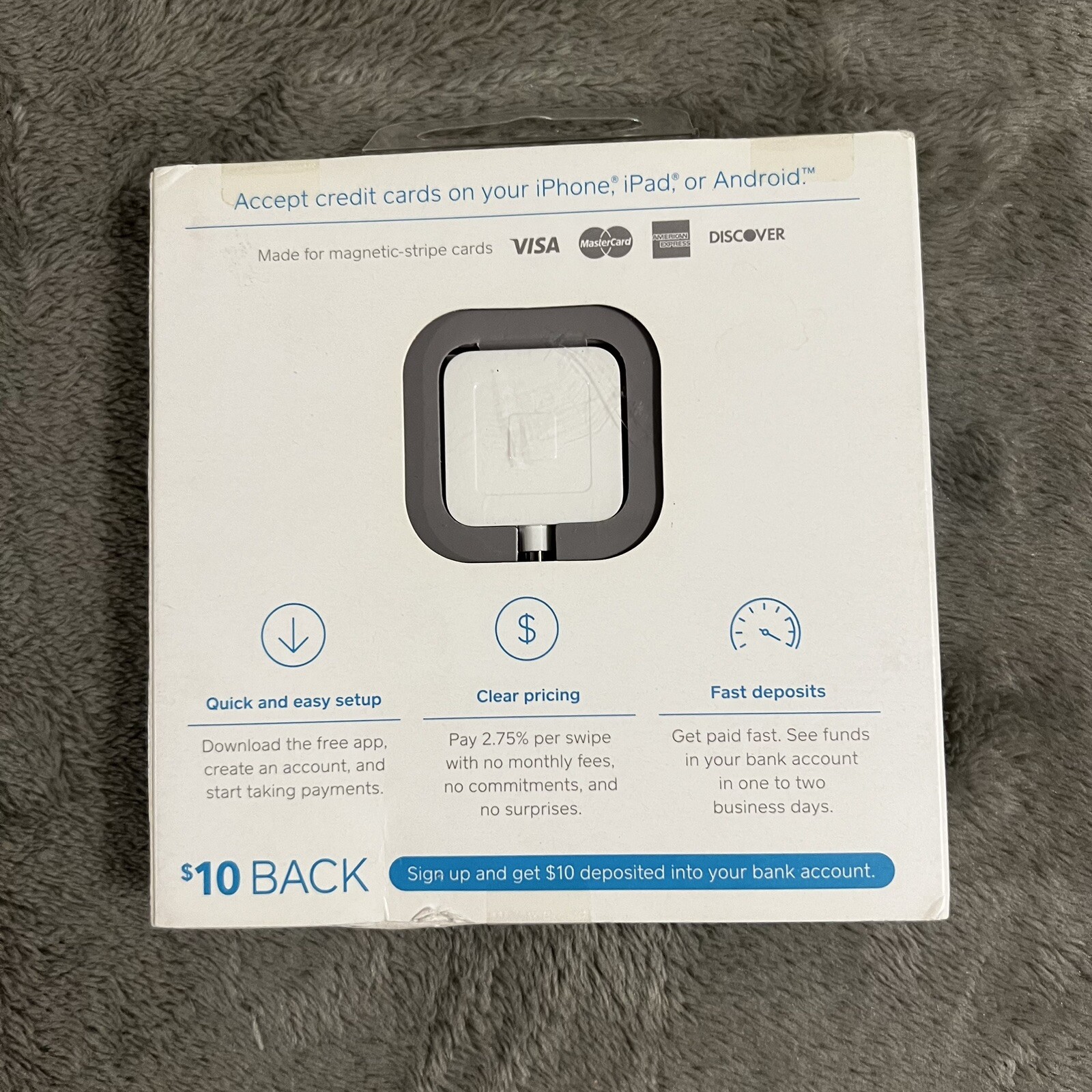 Square Credit Debit Card Reader – Apple iPhone and Android Headphone Jack