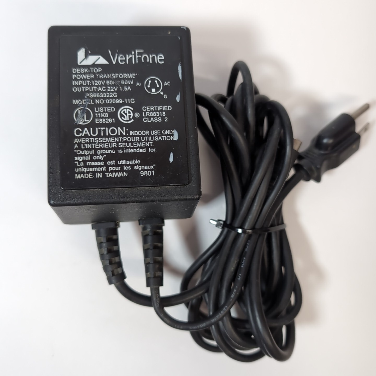 Verifone Desktop Power Transformer 02099-11G