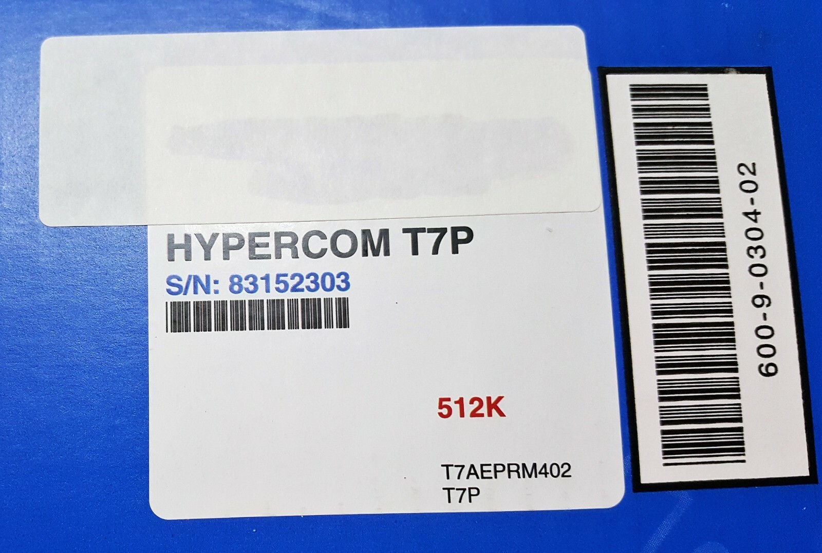 Refurbished Hypercom T7P Credit Card Machine with Power Supply In POS Box.