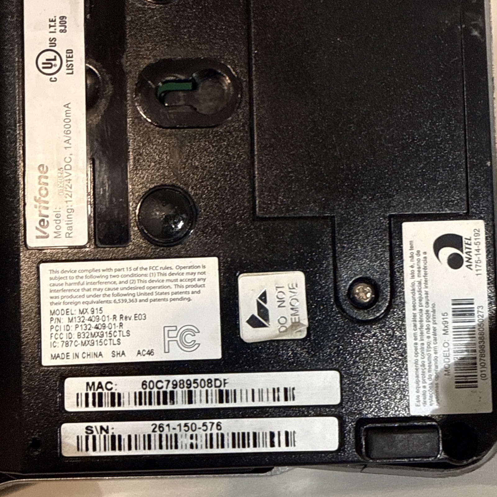 Lot 2 VeriFone MX 915 M132-409-01-R Credit Card Terminal Pin Pad Chip MX900