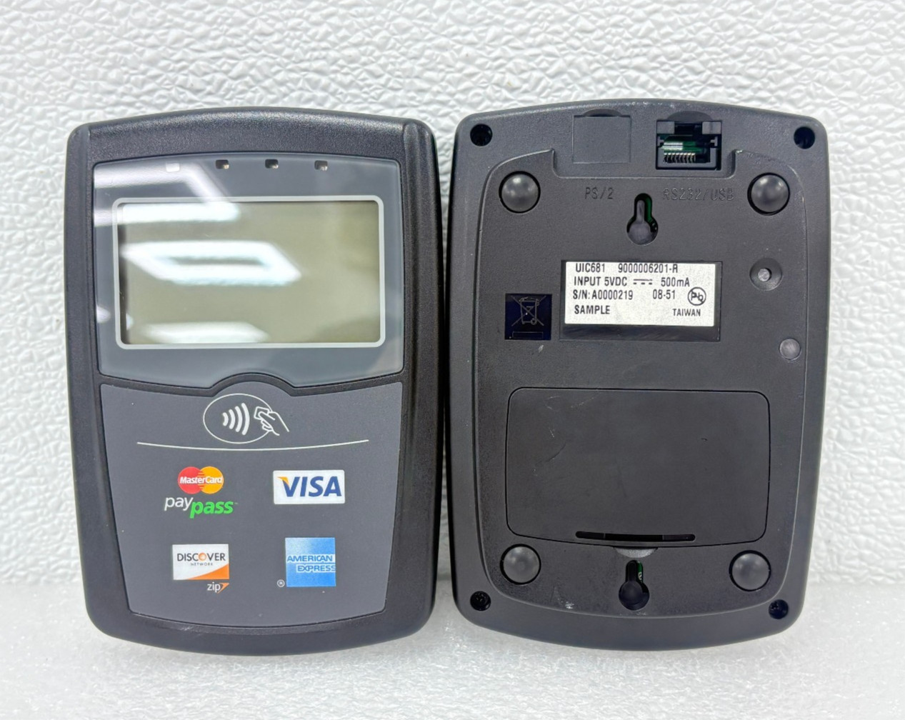 LOT OF 2 | UIC 681 Contactless Card Reader Secure USB/RS-232 Payment Terminal