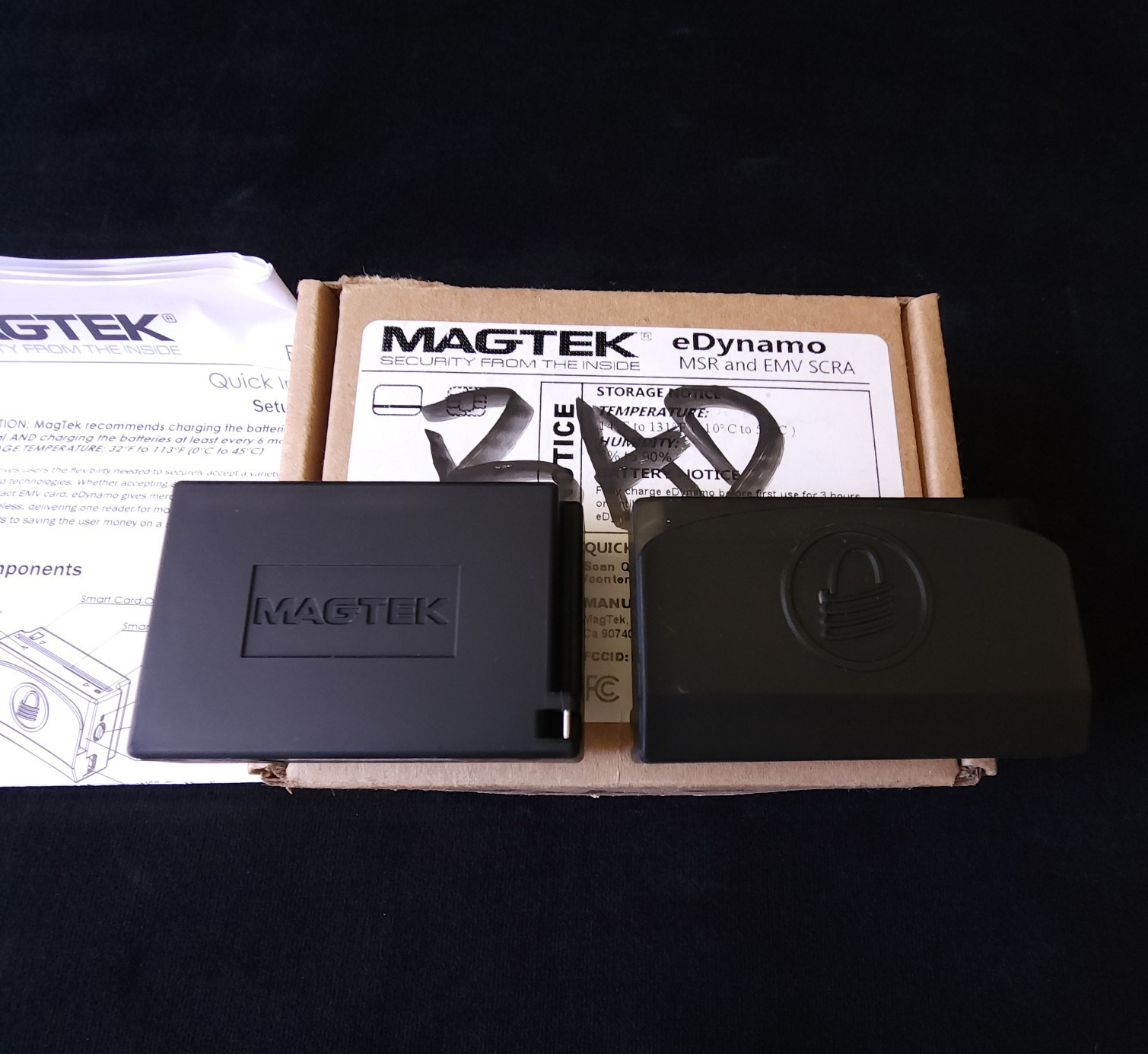 2 Magtek 21079802 Rev N eDynamo Secure Mag / EMV Chip Mobile Credit Card Readers