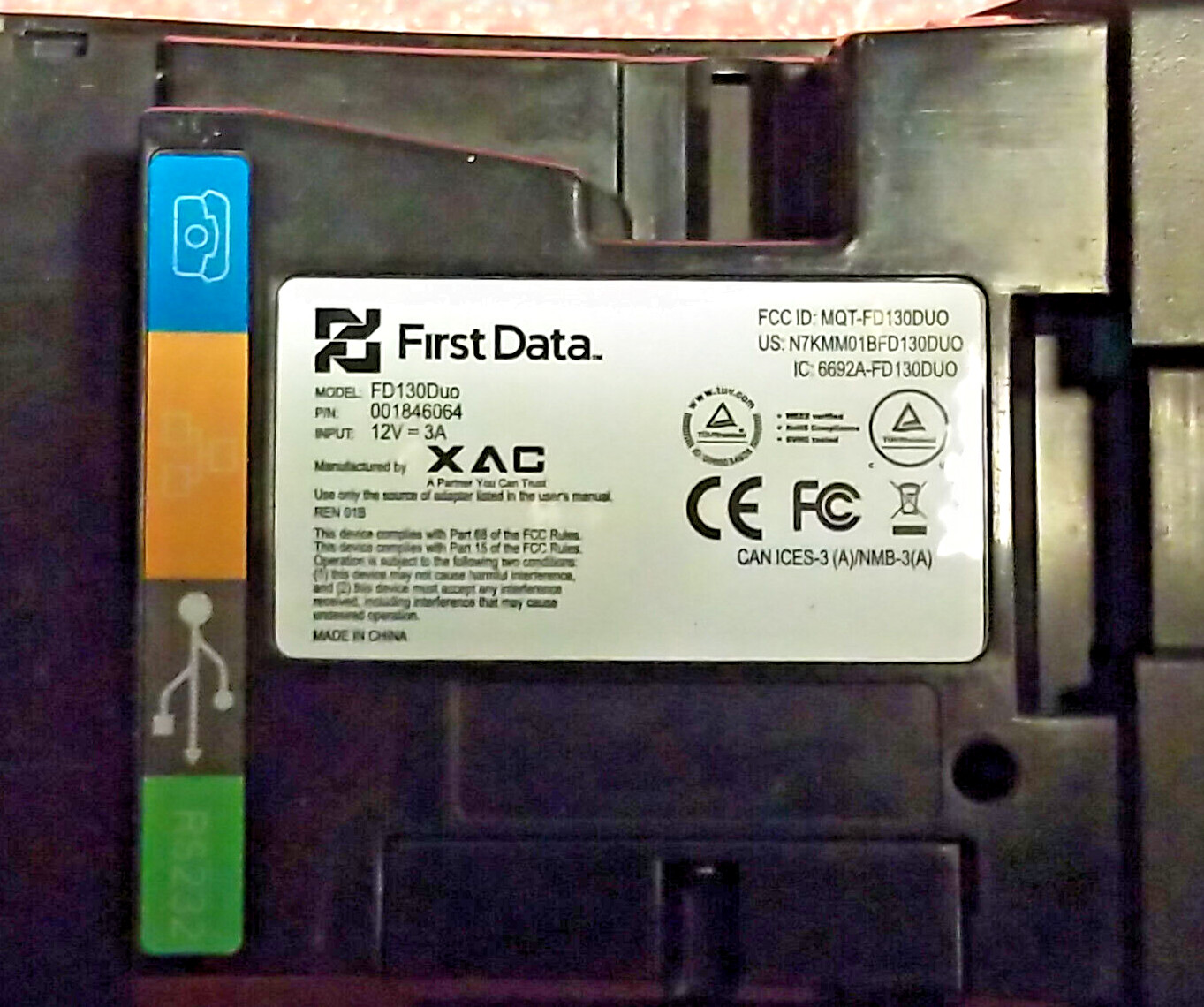 First Data FD130Duo Credit/Debit Card POS Terminal