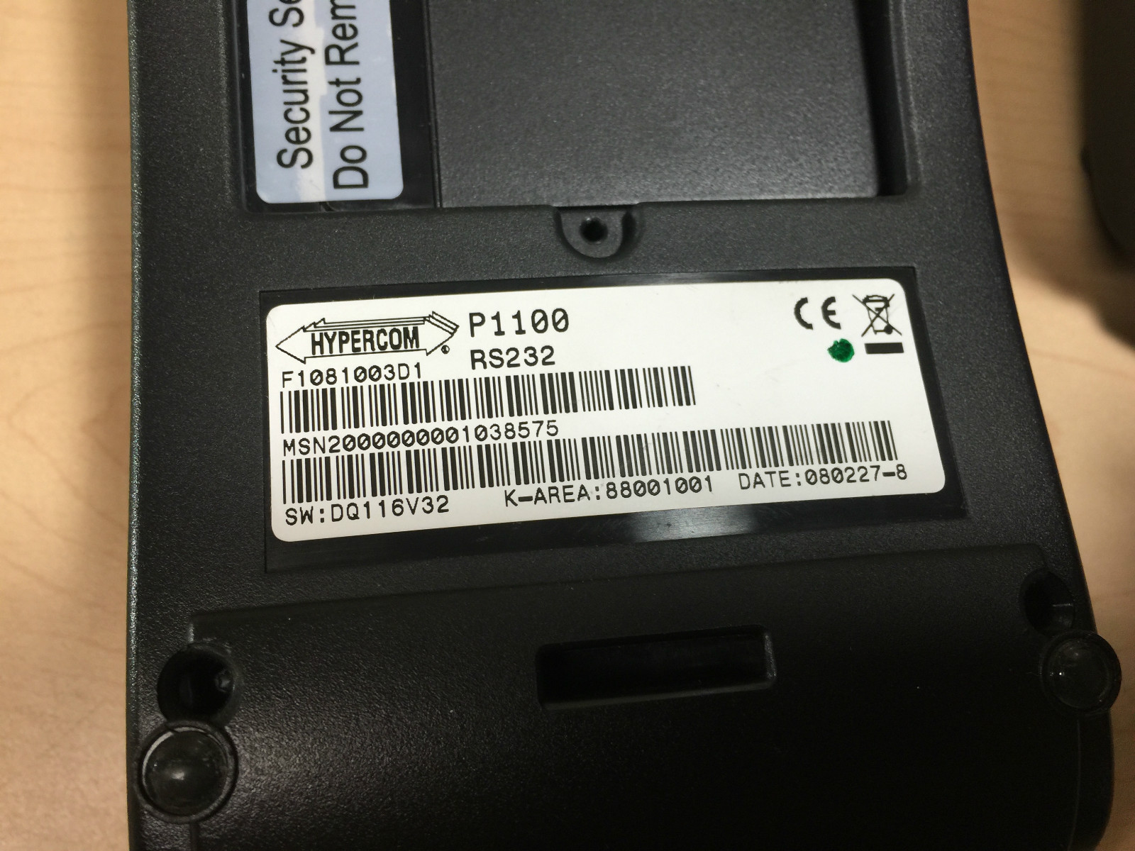 2 X Hypercom P1100 chip and pin reader card machine~FREE SHIP