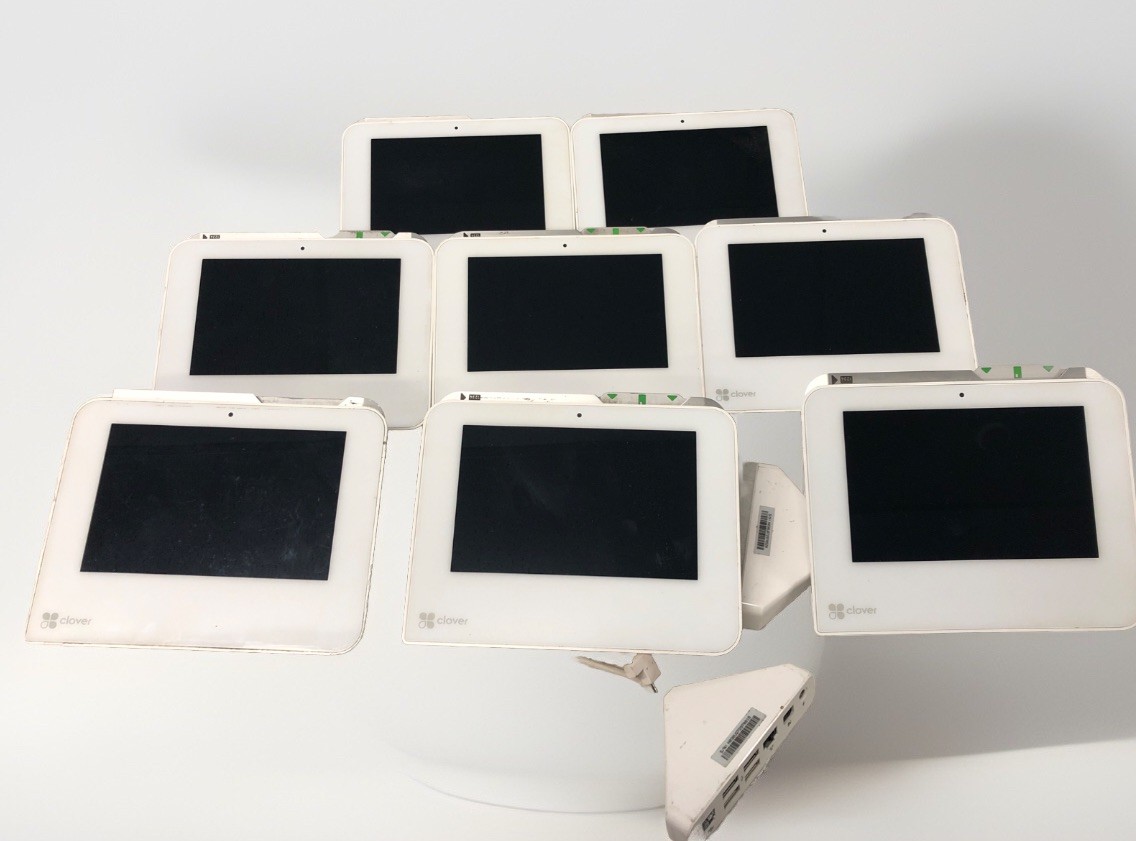 Lot of 8 | Clover Mini First generation POS System With USB-C YJ3 Hub Triangle