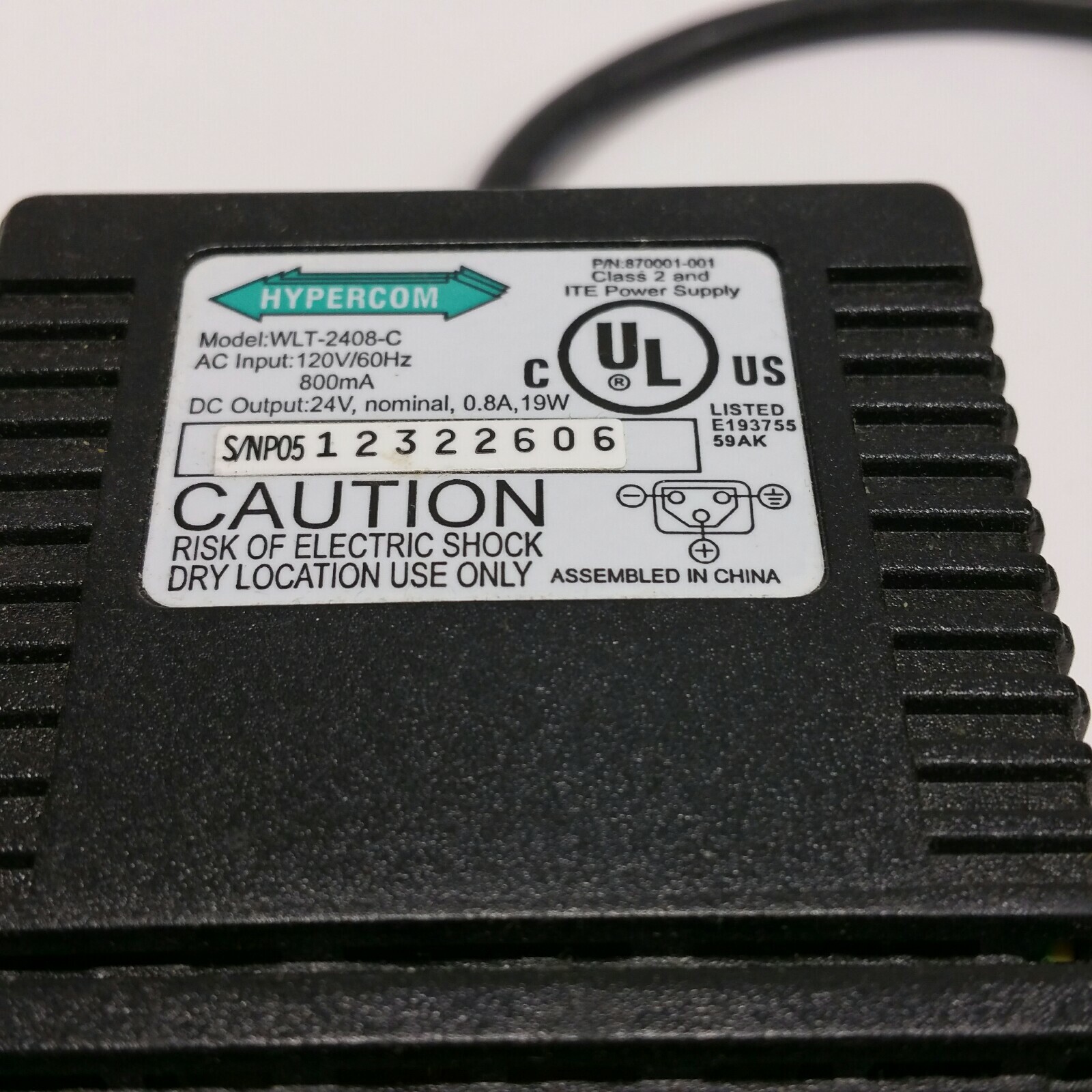 ORIGINAL HYPERCOM power supply for credit card machine T7PLUS – T7 Plus