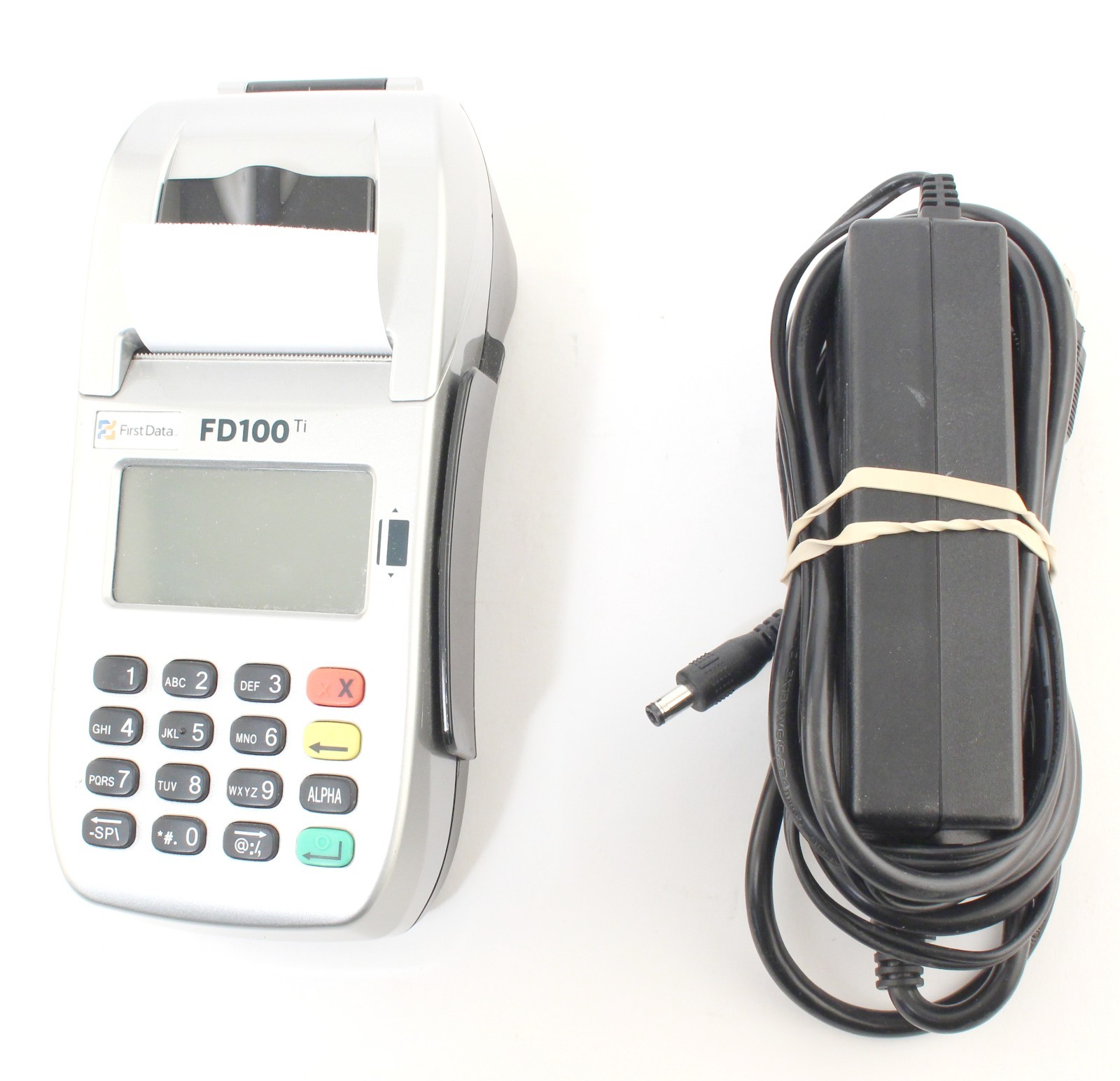 First Data FD100Ti POS Credit Card Terminal Reader & Receipt Printer; 6170655