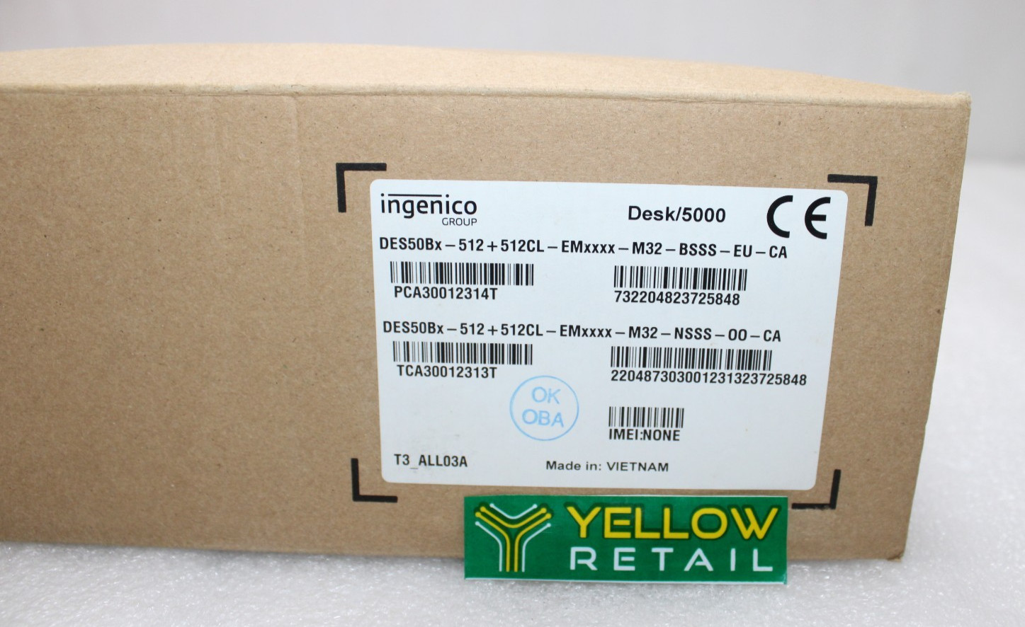INGENICO DESK/5000 HIGH-VOLUME PAYMENT TERMINAL PCA30012314T TCA30012313T
