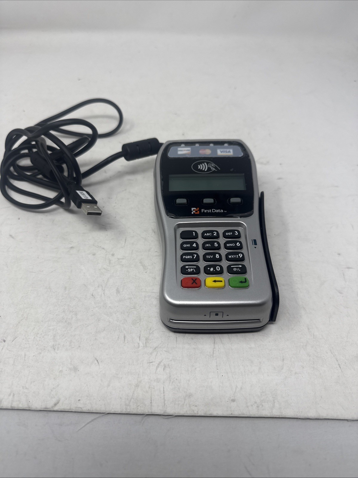 First Data FD-35 LCD Screen PIN Pad Portable Credit Card Terminal Untested