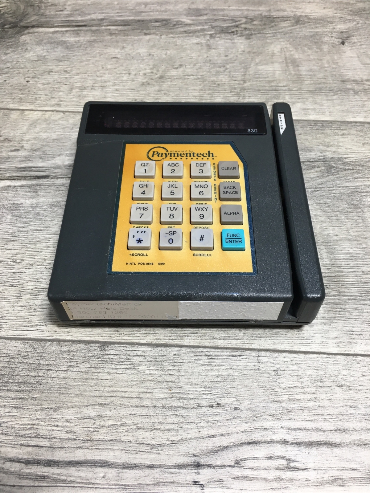 CREDIT CARD PROCESSOR TERMINAL READER VeriFone 330 Payment Machine w #N3-6