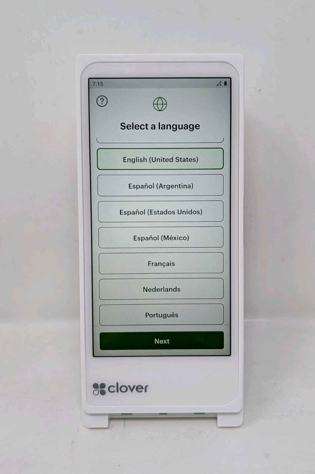 Clover Flex 3 C405 Handheld POS Management System White