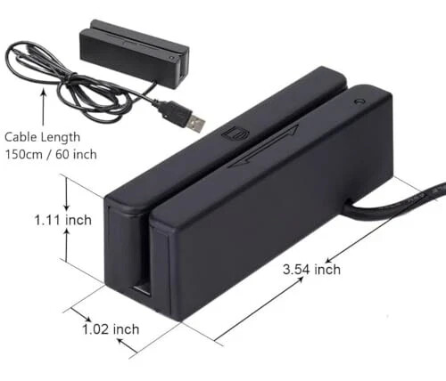 MSR110 Credit Card Reader USB Magnetic Strip Reader – Black
