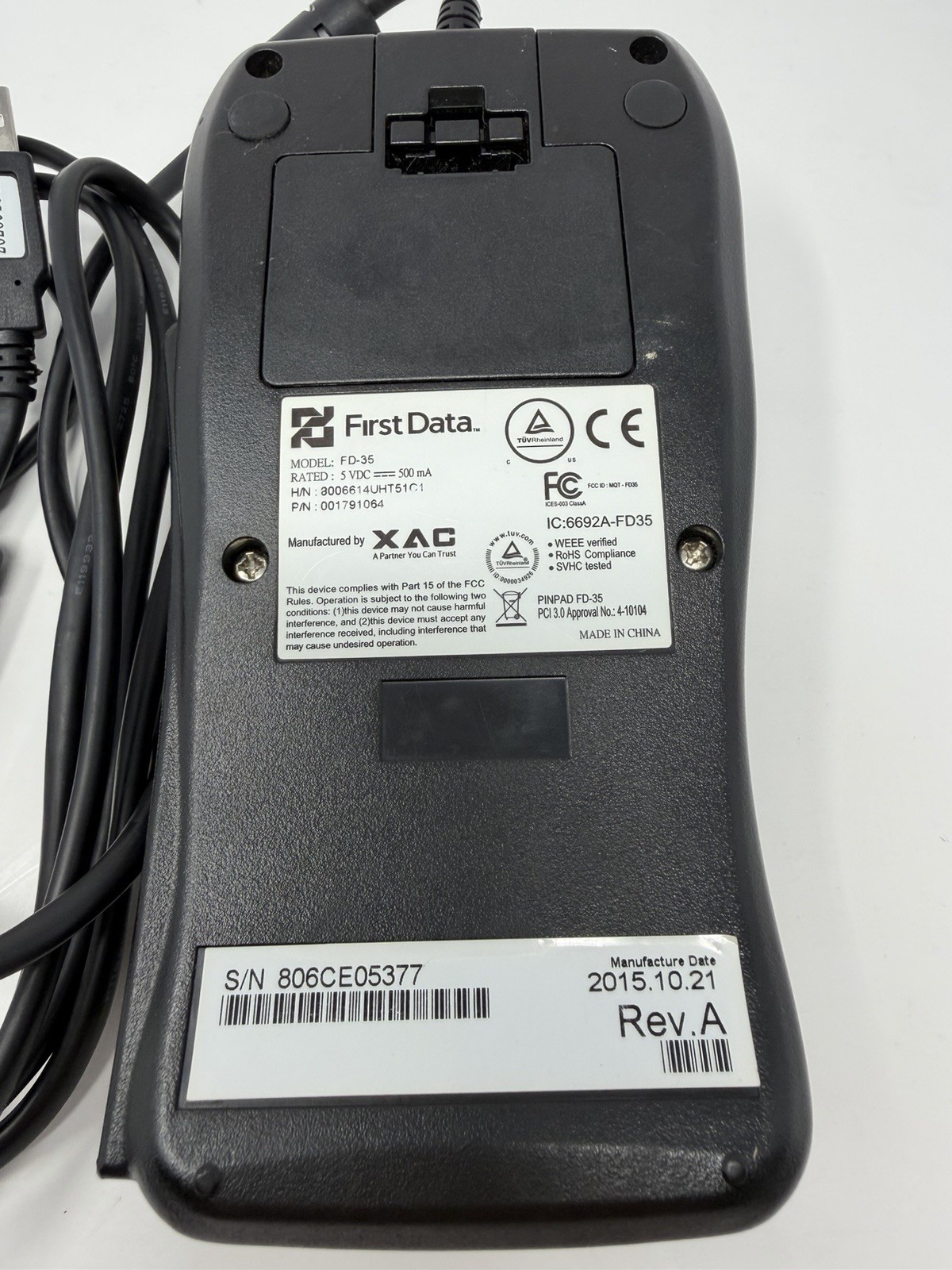 First Data FD35 PIN pad – EMV Ready / ApplePay NFC for FD130 FD130 DUO FD100Ti