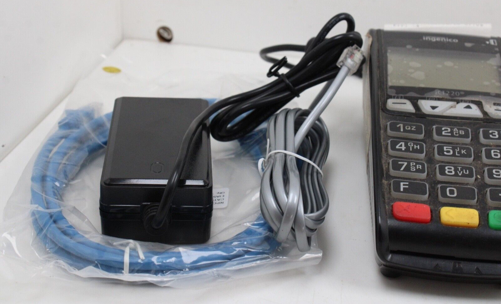 Ingenico ICT220 Credit Card Reader Power Supply USB Cords Tested