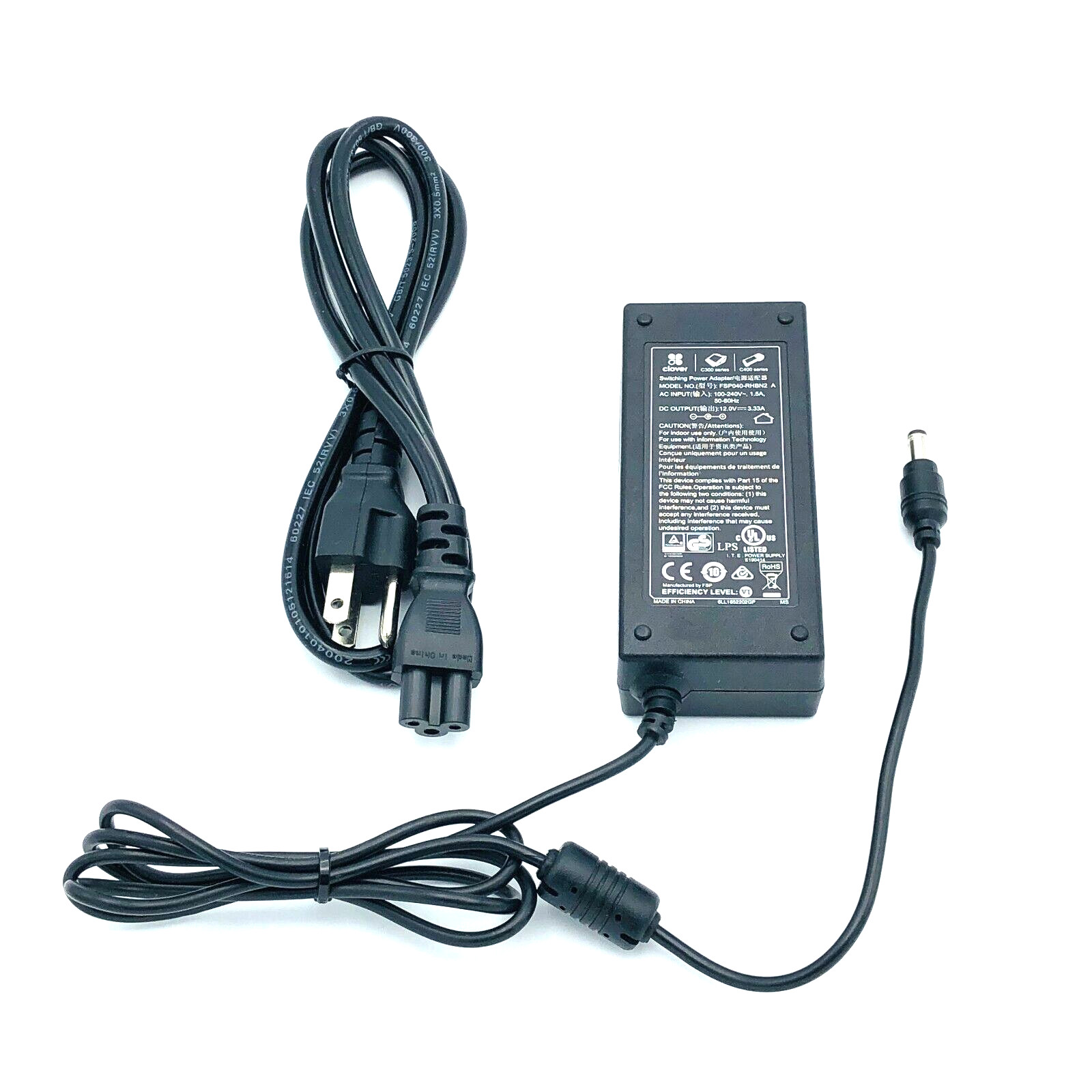 Original Clover FSP040-RHBN2 Power Supply 12V 3.33A 40W AC/DC Adapter Charger