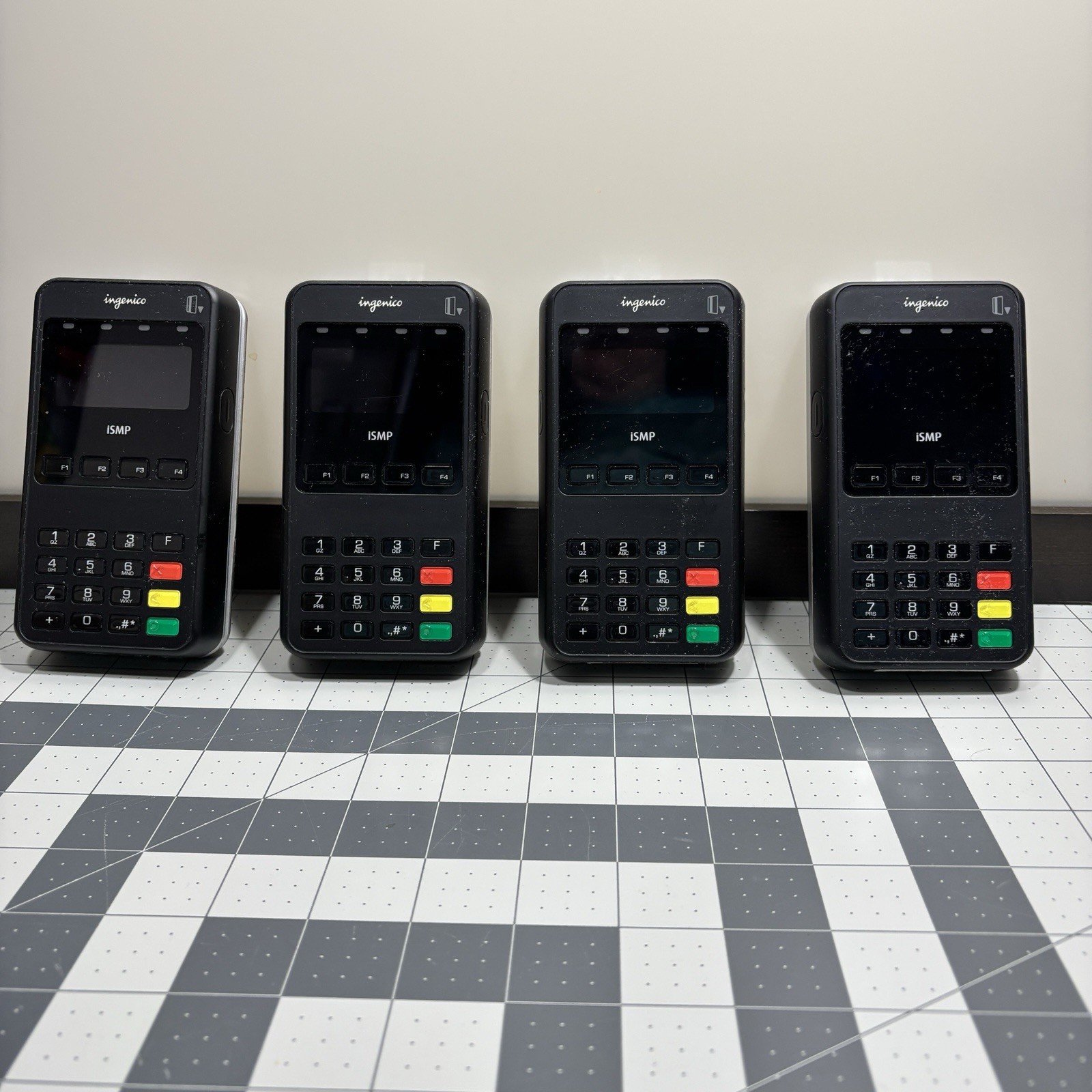 Ingenico iSMP Credit Card Reader Lot 4 Function Buttons PIN Numbers Swipe Insert
