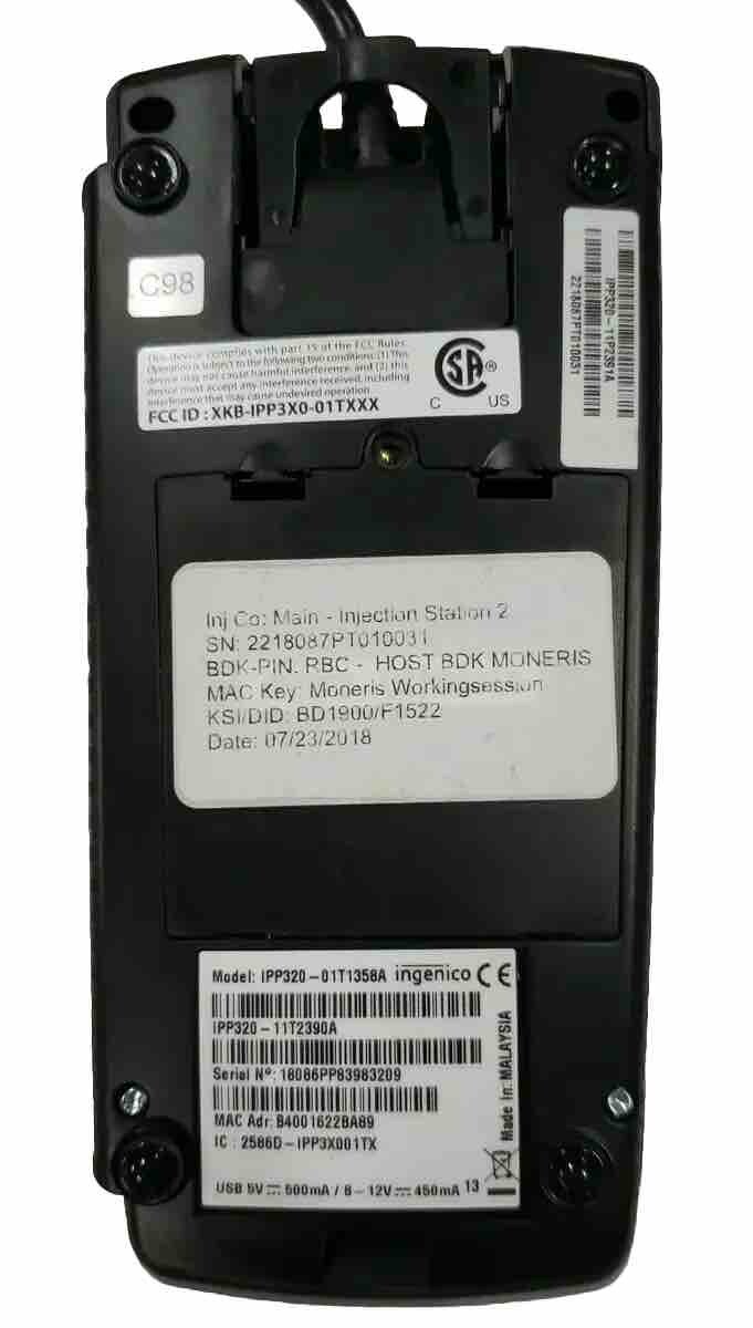Ingenico POS Credit Card Reader w/ Power Adapter – iPP320-01T1358A