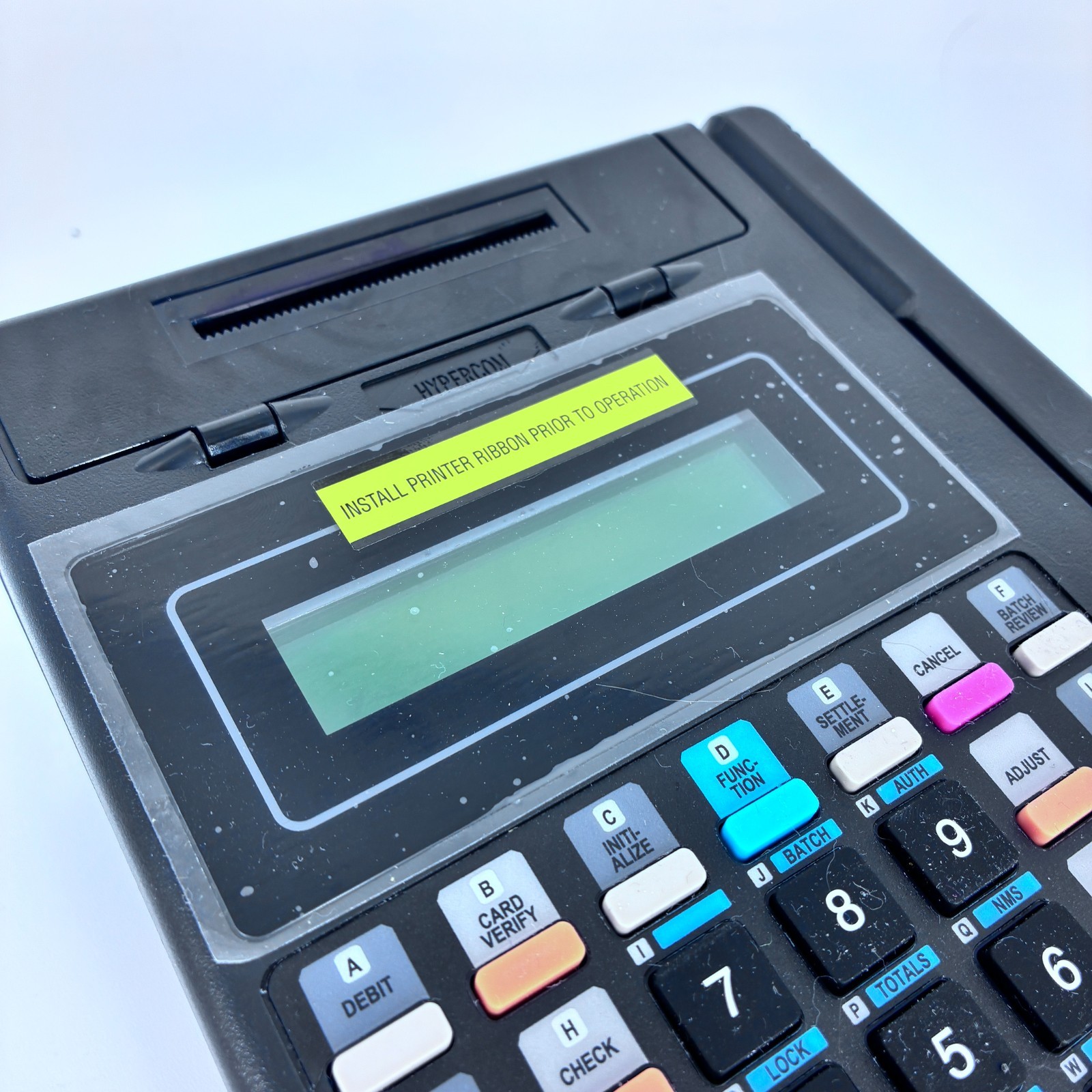 Hypercom T7Plus POS Credit Card Machine Terminal no Power Cord Untested FOR PART