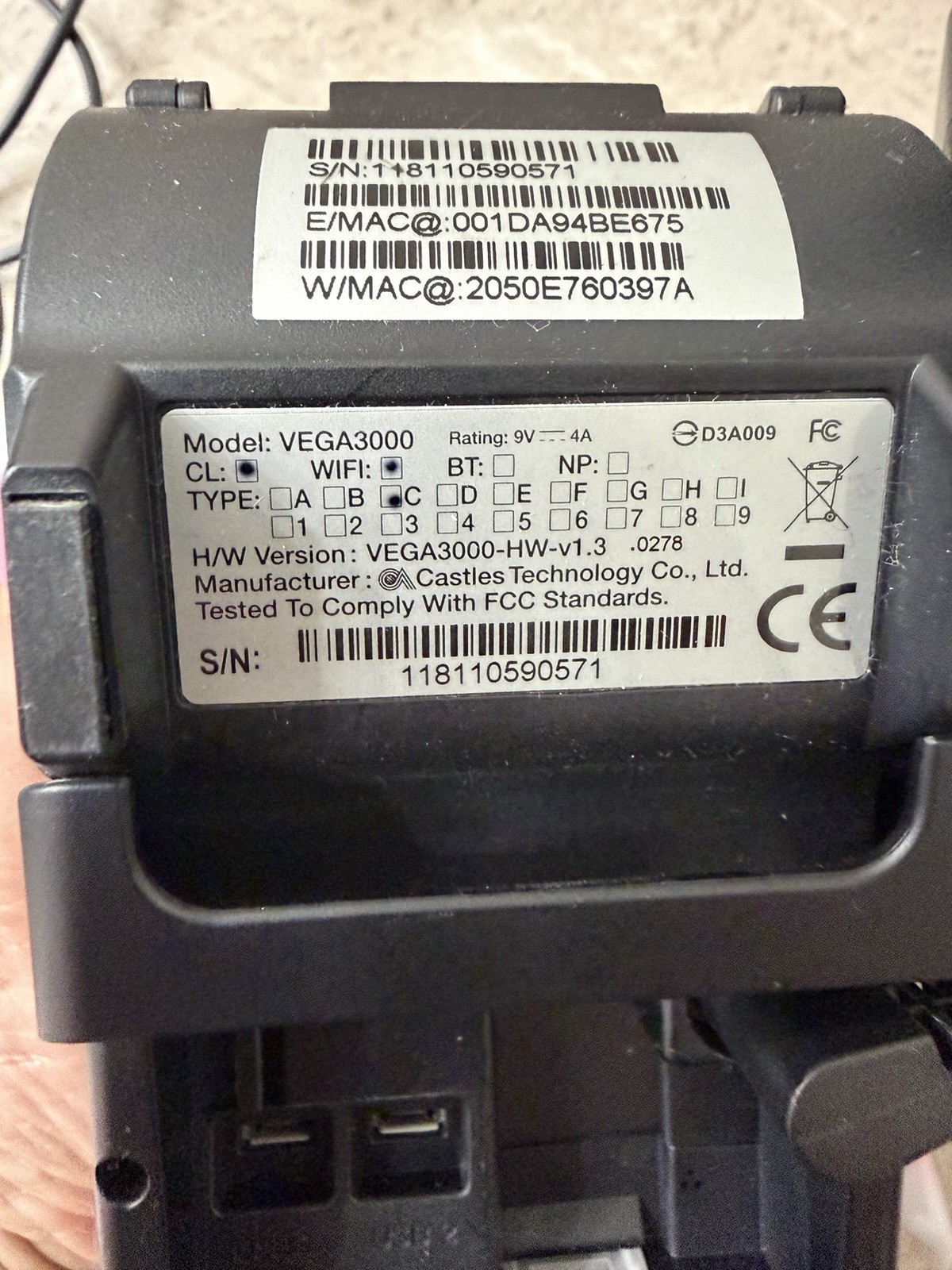 Dejavoo Z11 Vega 3000 Credit Card Terminal – WiFi / Ethernet / Dial