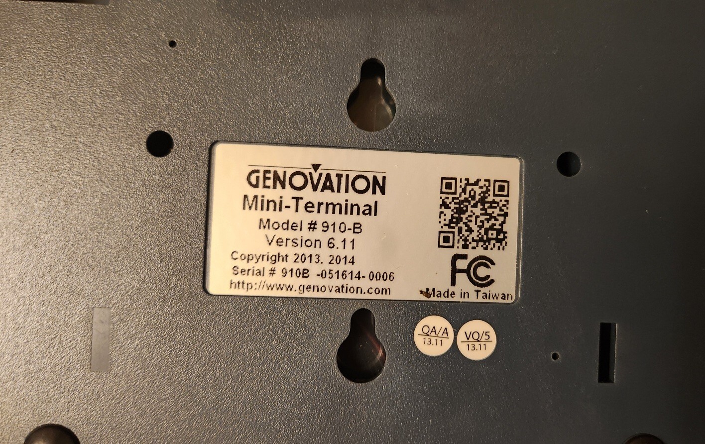 Genovation Mini-Terminal Model 910-B V. 6 20-Key Re-legendable Full Travel Keys