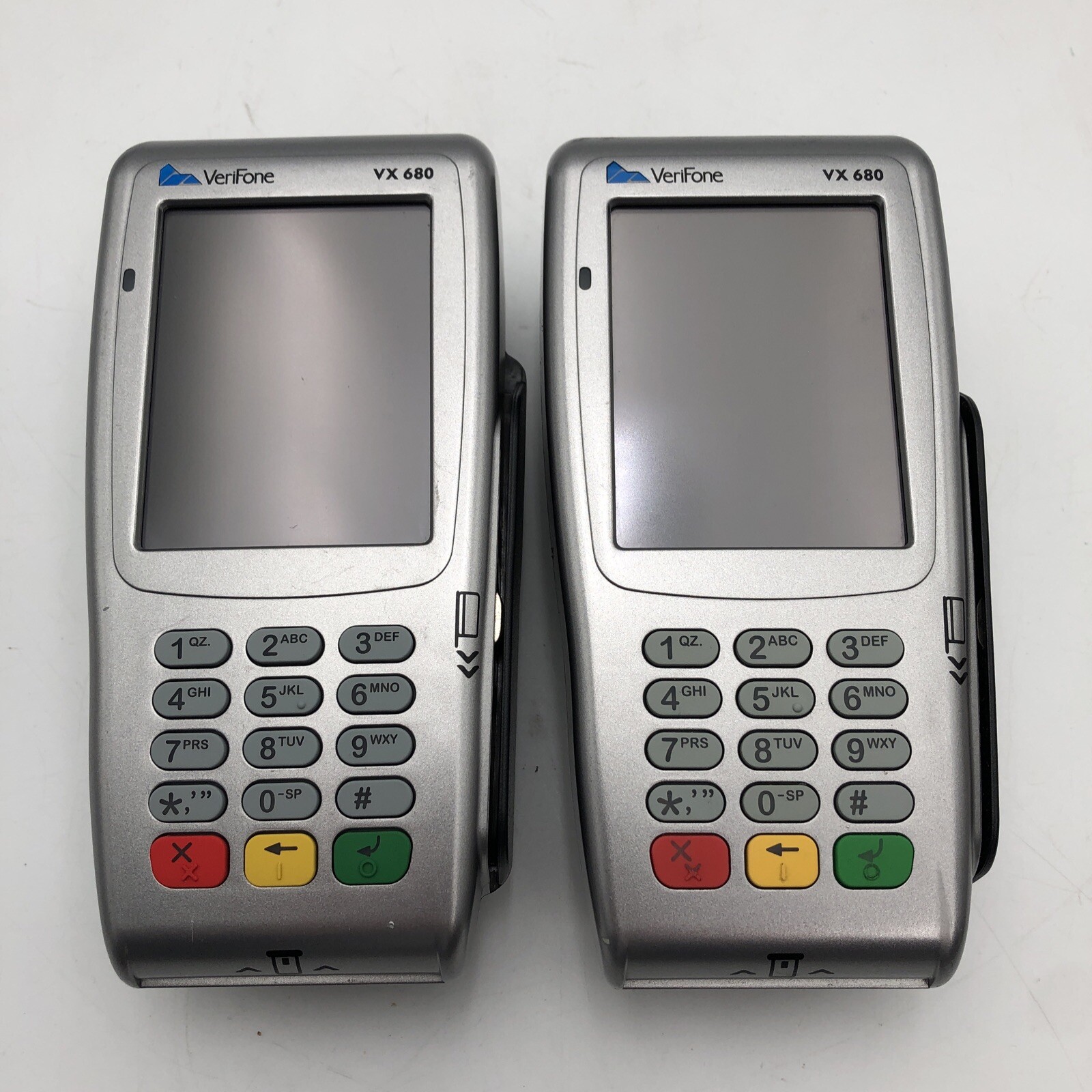 Lot Of 2 Verifone VX680 Wireless Mobile Card Machines AS-IS POWER ON ERROR READ