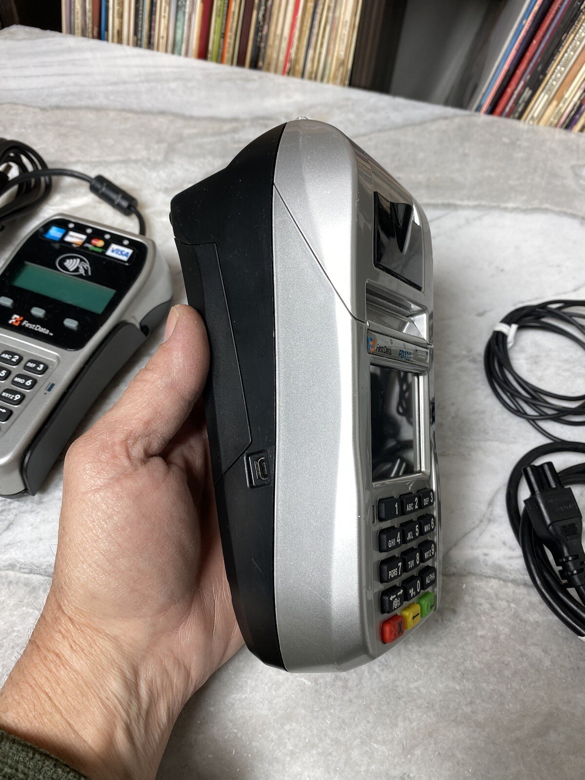 FIRST DATA FD-130 AND RP10 CREDIT CARD TERMINAL PIN PAD BUNDLE -FREE SHIPPING!