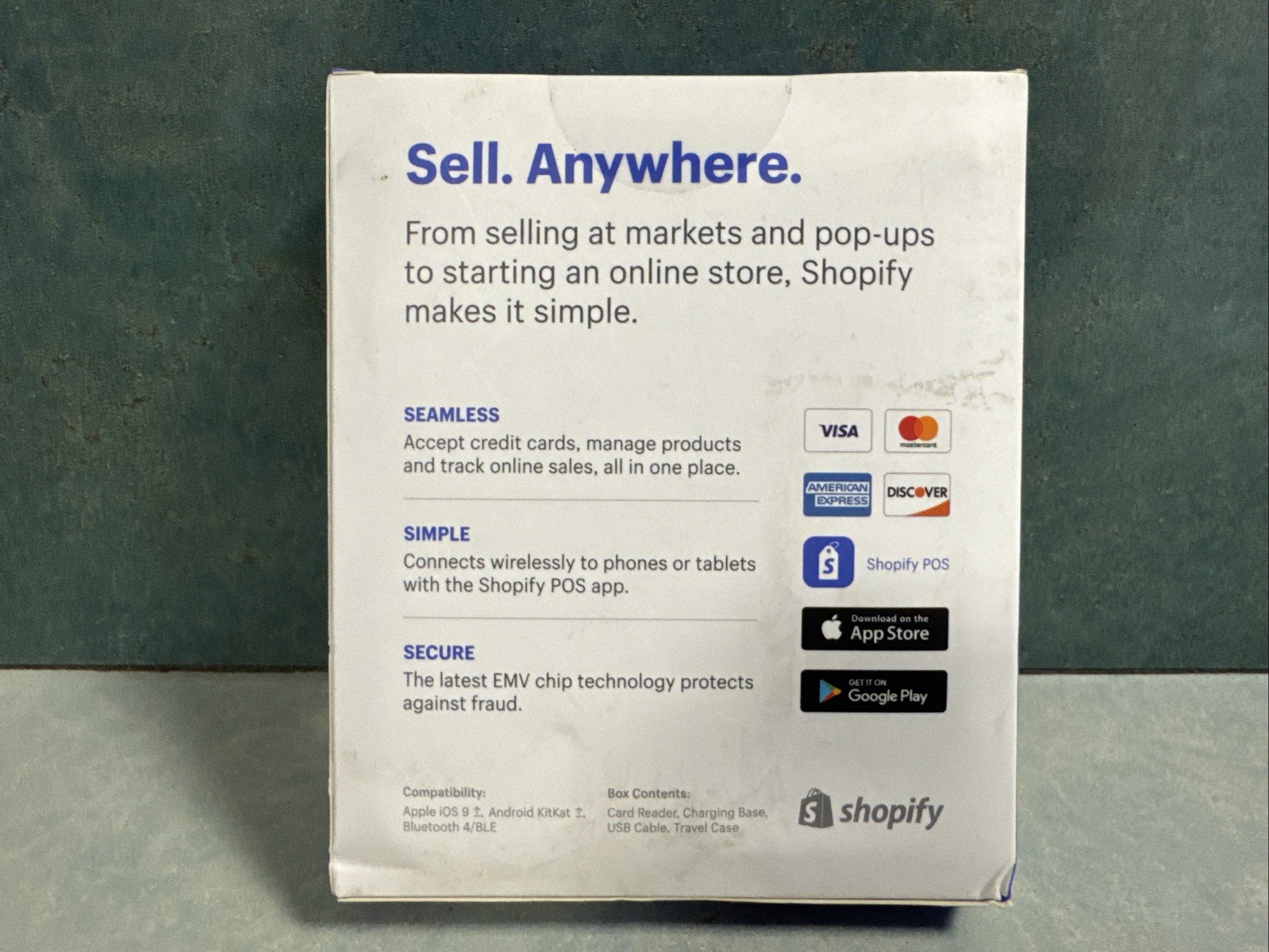 Shopify Chip and Swipe Credit Card Reader Wireless White Model S1701 – NEW