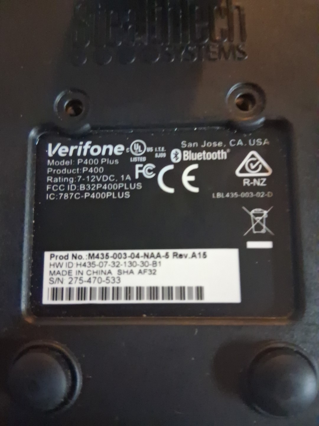 Verifone P400 Plus Credit Card Terminals