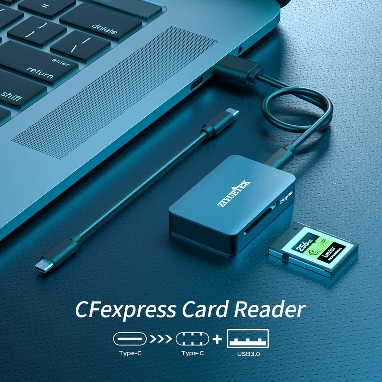 CFexpress Card Reader USB 3.1 Aluminum caseing cfexpress Type b Card Reader S…