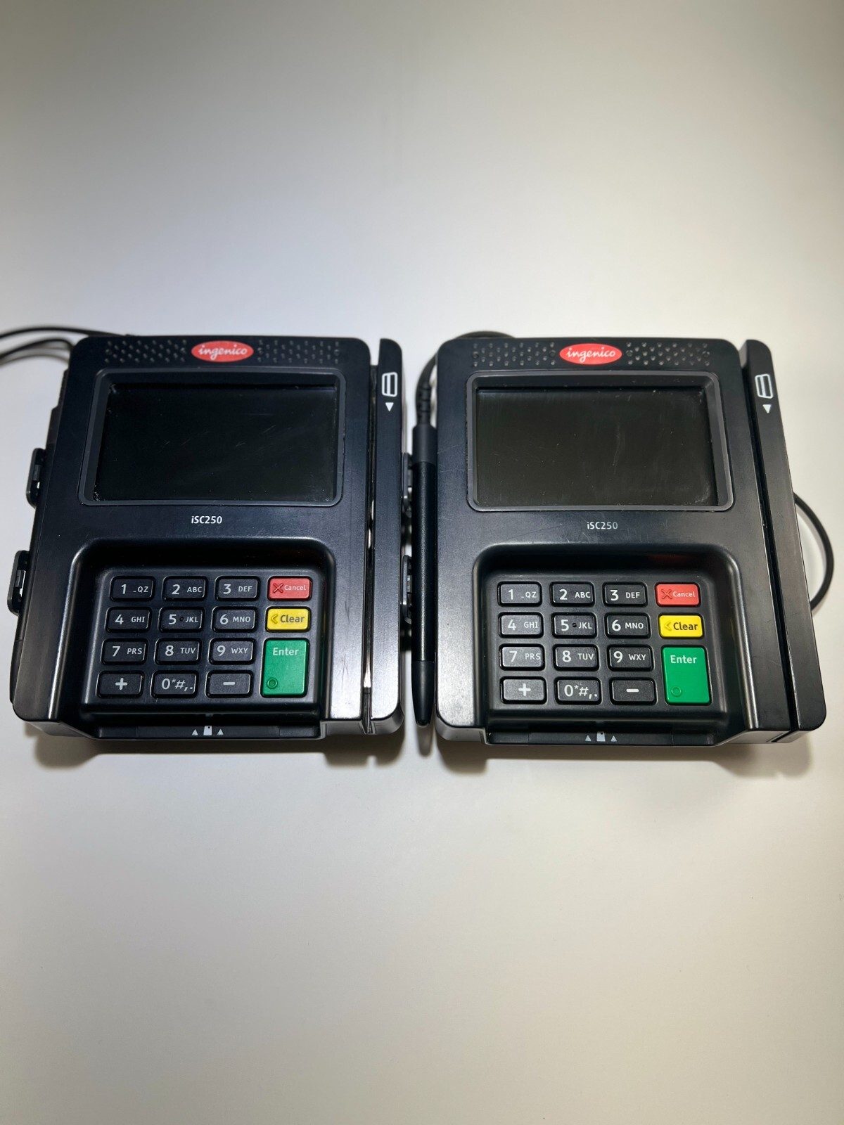 LOT OF 2 Ingenico ISC Touch 250 Payment Terminal w/ Stylus Only