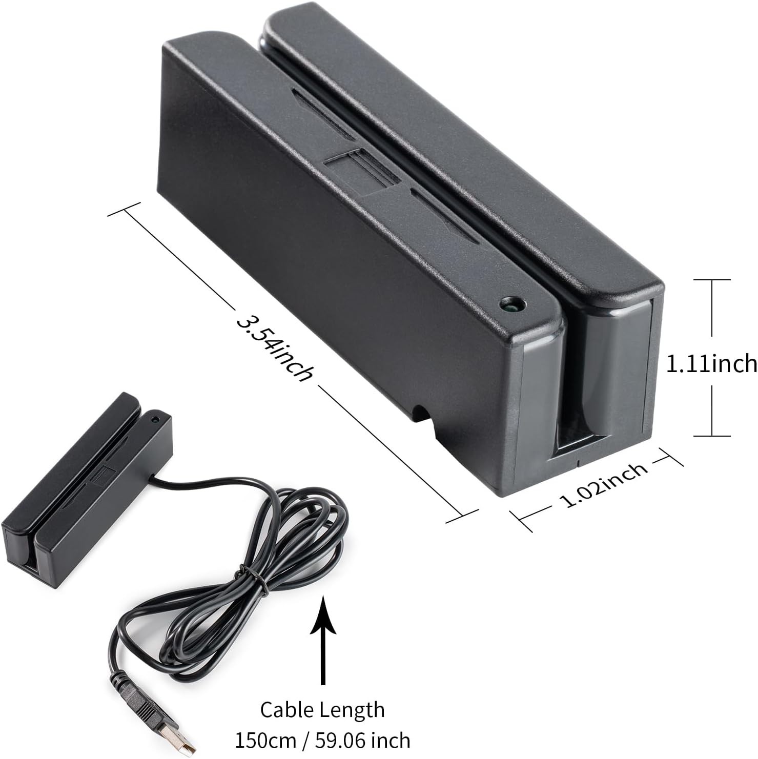 MSR90 USB Magnetic Card Reader 3 Track Credit Card Swiper