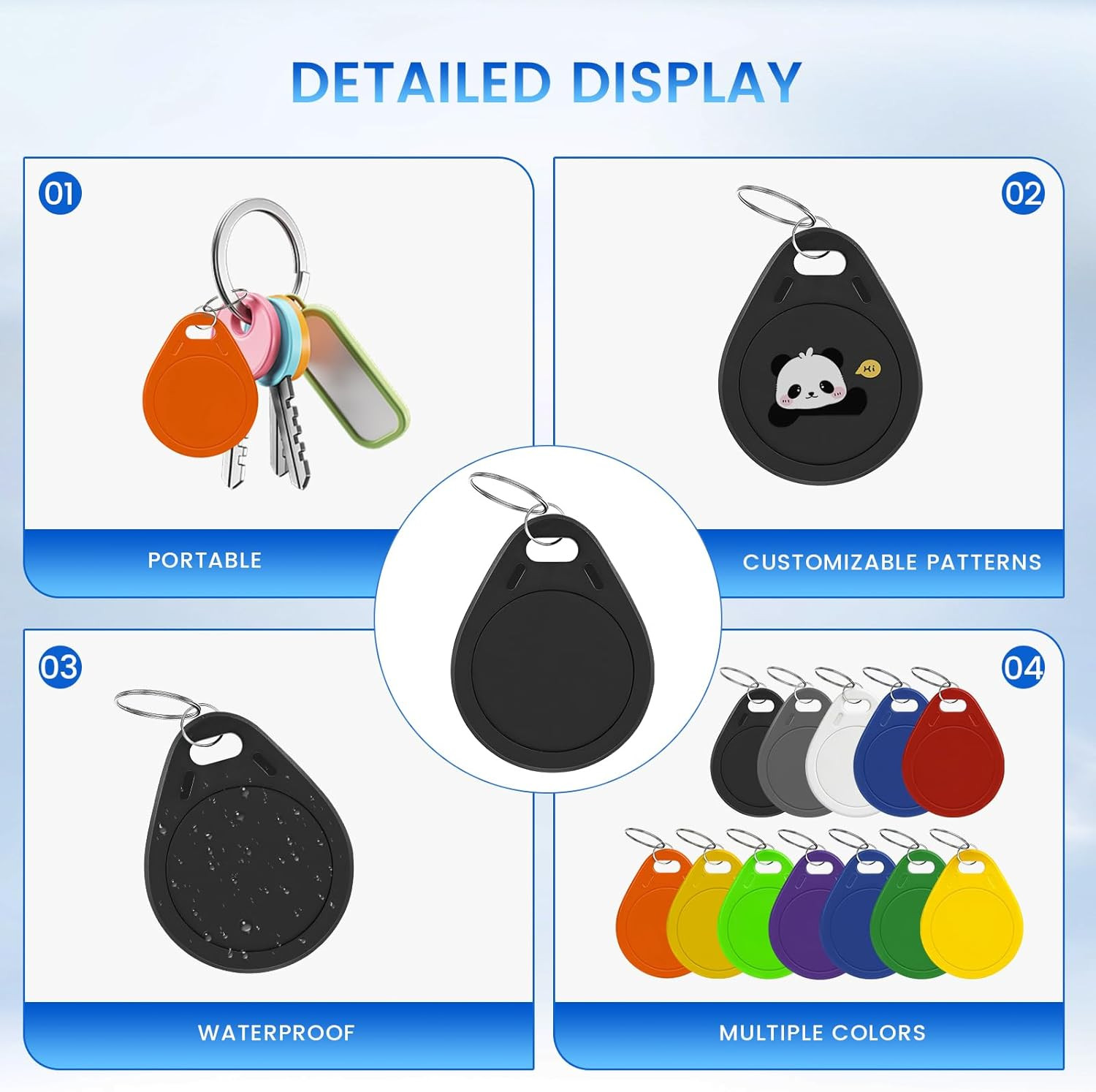 NFC Tags 215 NFC Keytags Black NFC Fob Rewritable NFC 215 Tag NFC Business Card