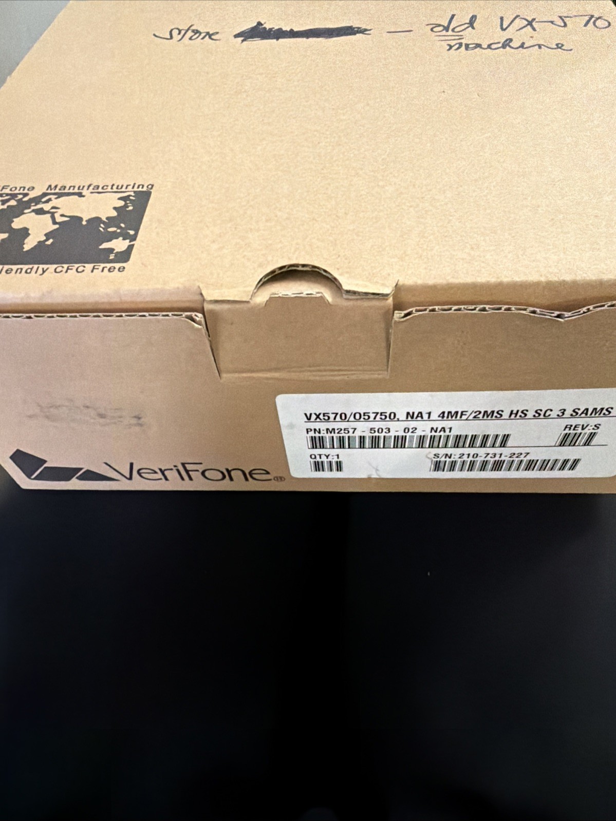 Verifone VX-570 OMNI 5750 Credit Card Machine with power supply