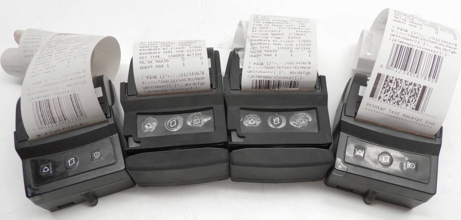 LOT OF 4 BLUE BAMBOO P25 Receipt Printer TESTED