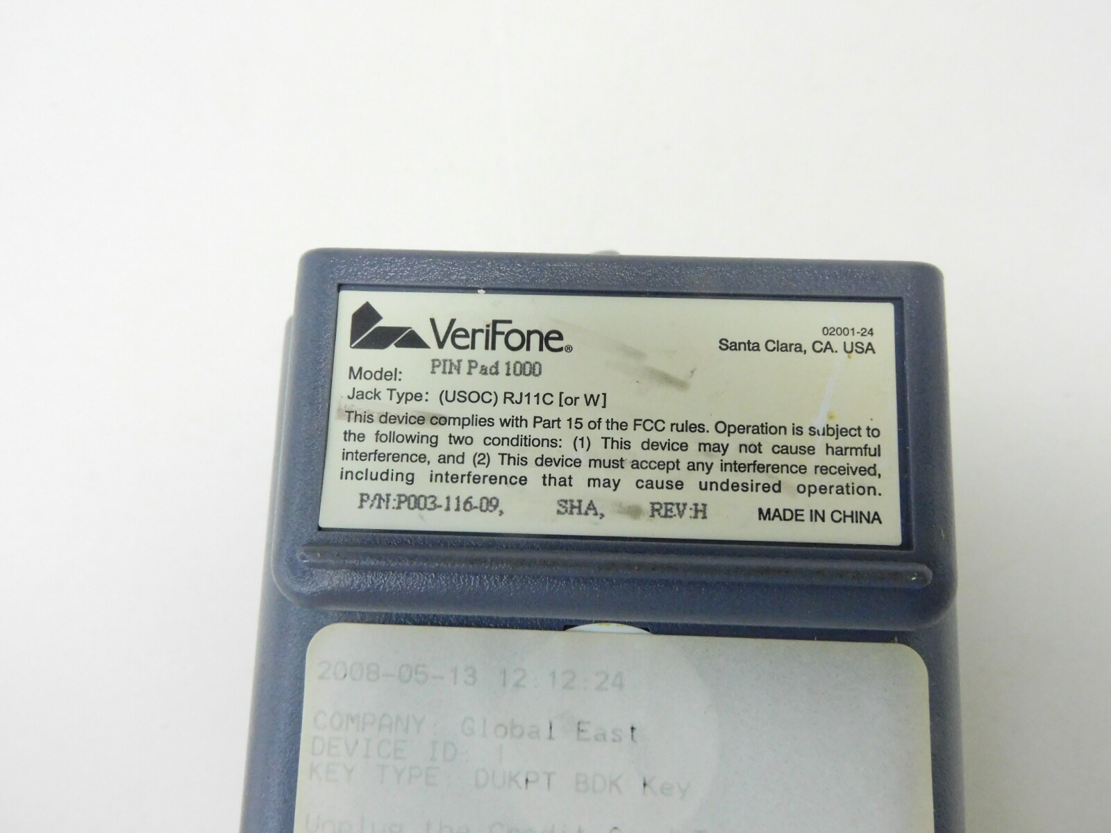 VeriFone Pin Pad 1000 Keypad RJ11C Credit Card System