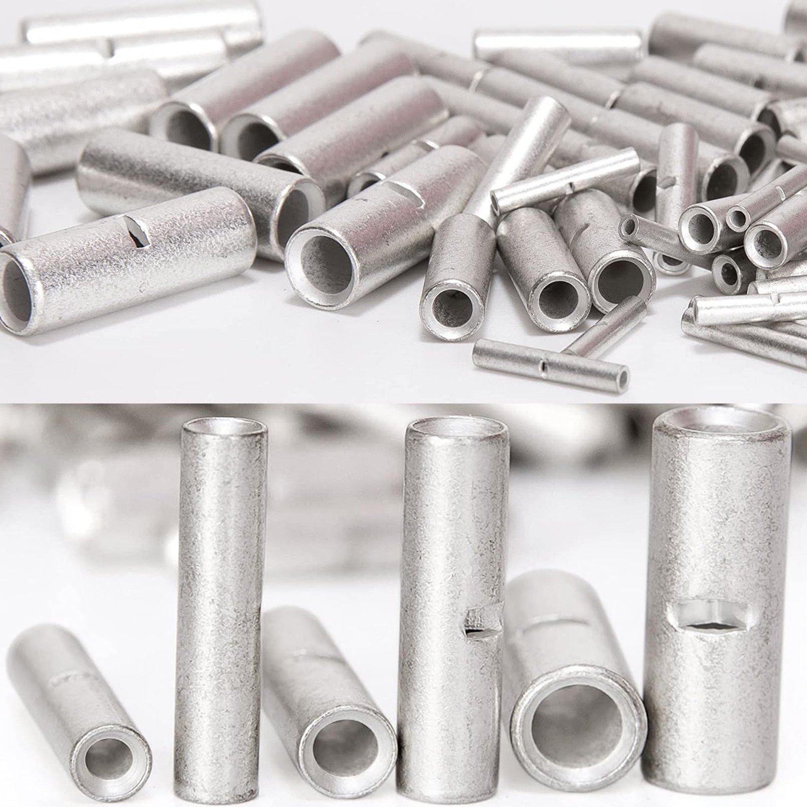 BAALA 100 PCS 26-22 Gauge Non-Insulated Butt Connectors Kit Tinned Copper, 10…