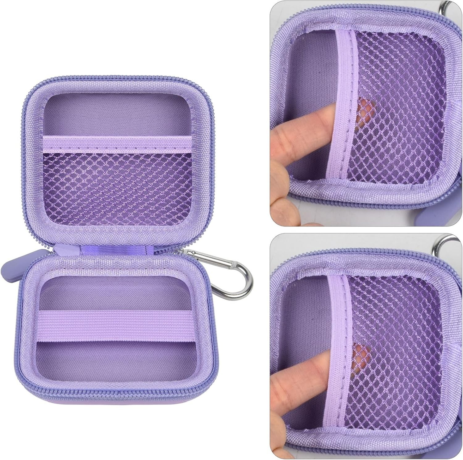 Durable Purple Card Reader Case with Carabiner for Square EMV Payment Solutions