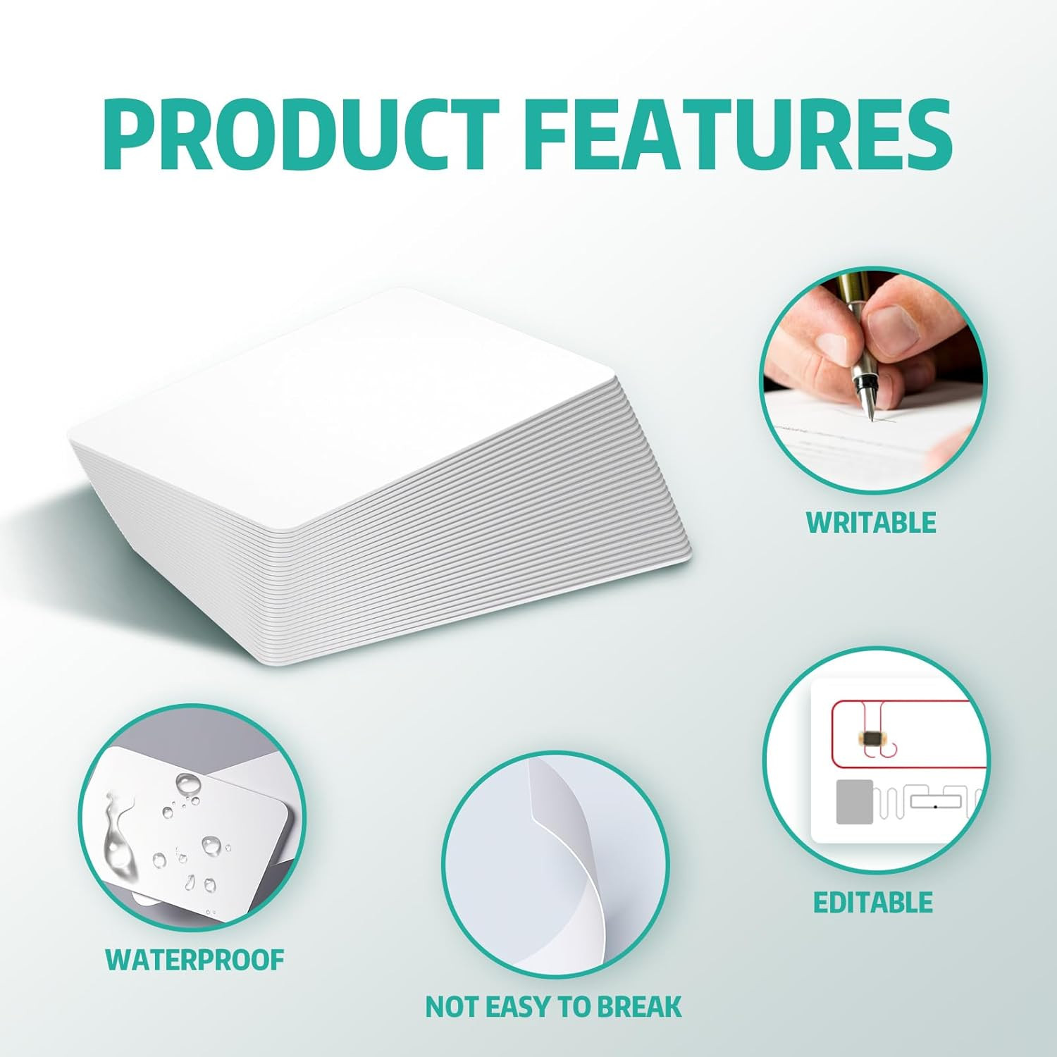 30PCS NFC Cards NFC Tags NFC Business Card NFC 215 Cards Blank 504 Bytes Prog…