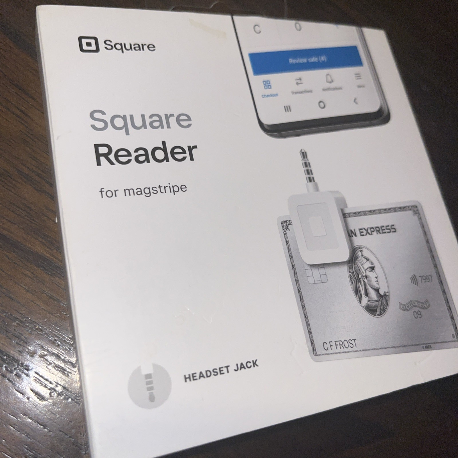 Square Reader for Magstripe with Headset Jack Credit Card Reader IOS/Android