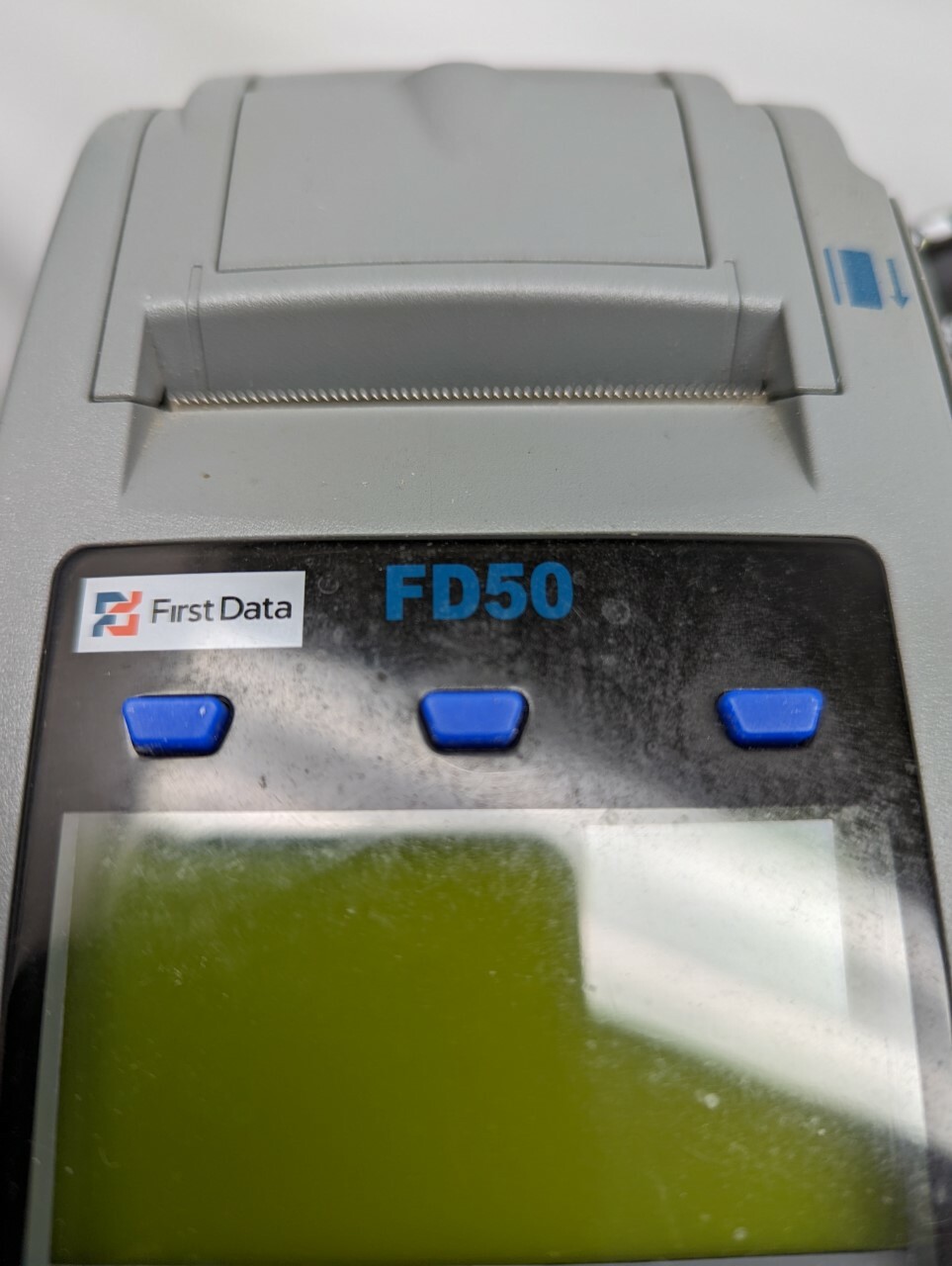 First Data credit card machine and pin pad FD50
