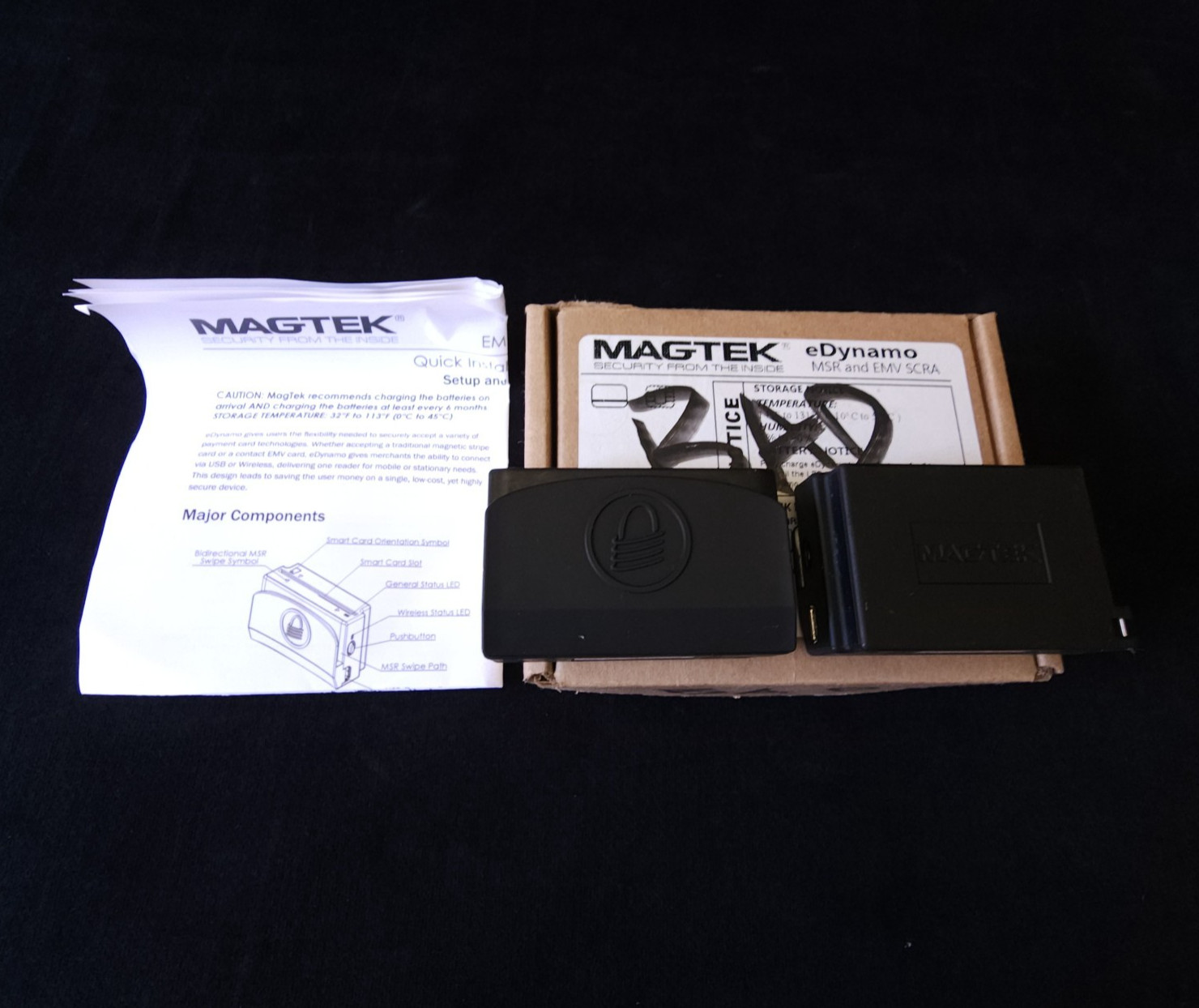 2 Magtek 21079802 Rev N eDynamo Secure Mag / EMV Chip Mobile Credit Card Readers