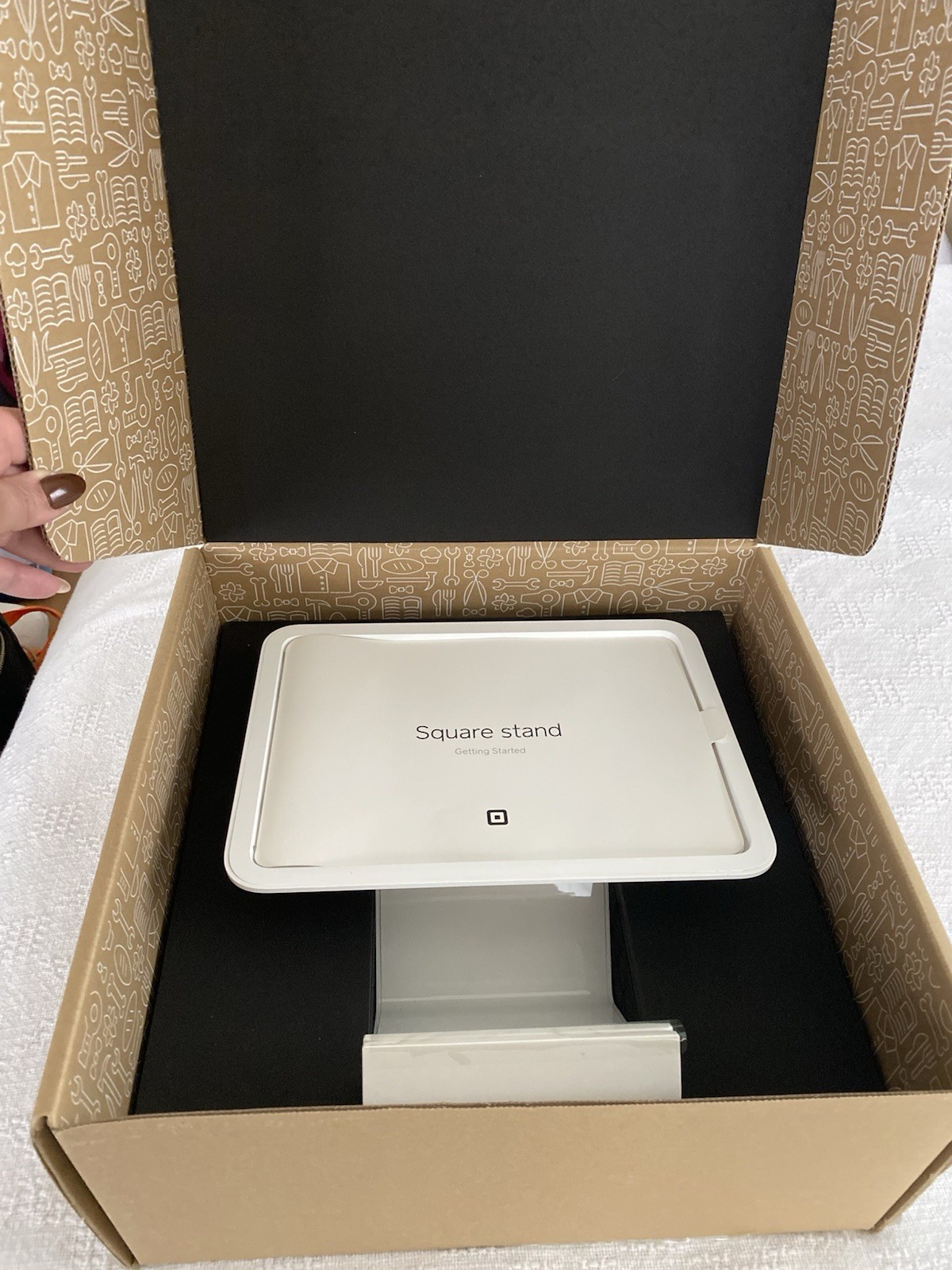 Square Square Stand Credit Card Terminal POS Kit w/ Cables & Toolkit (White)