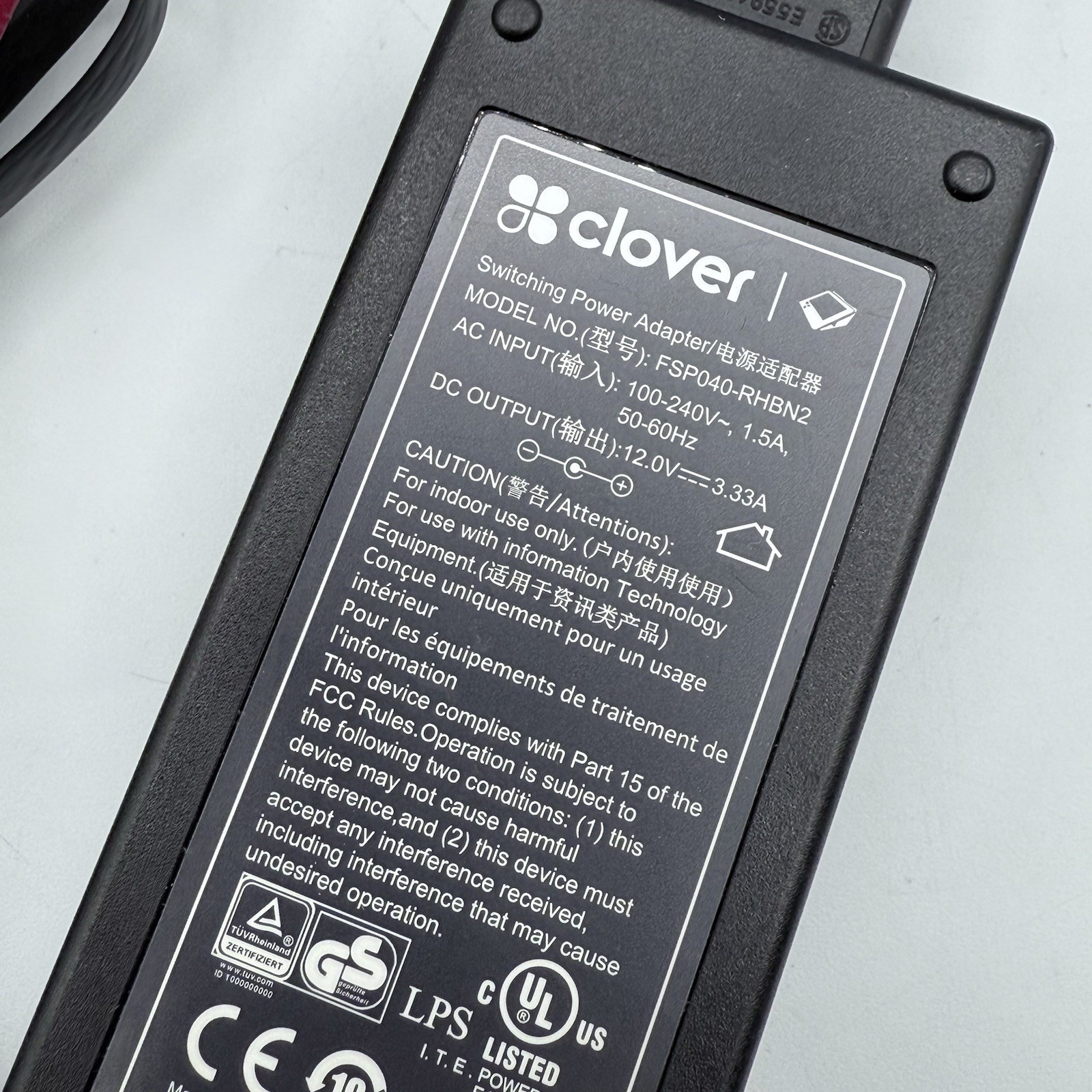 Clover Flex and Clover Mini Power Supply Cable Adapter with Cord FSP040-RHBN2