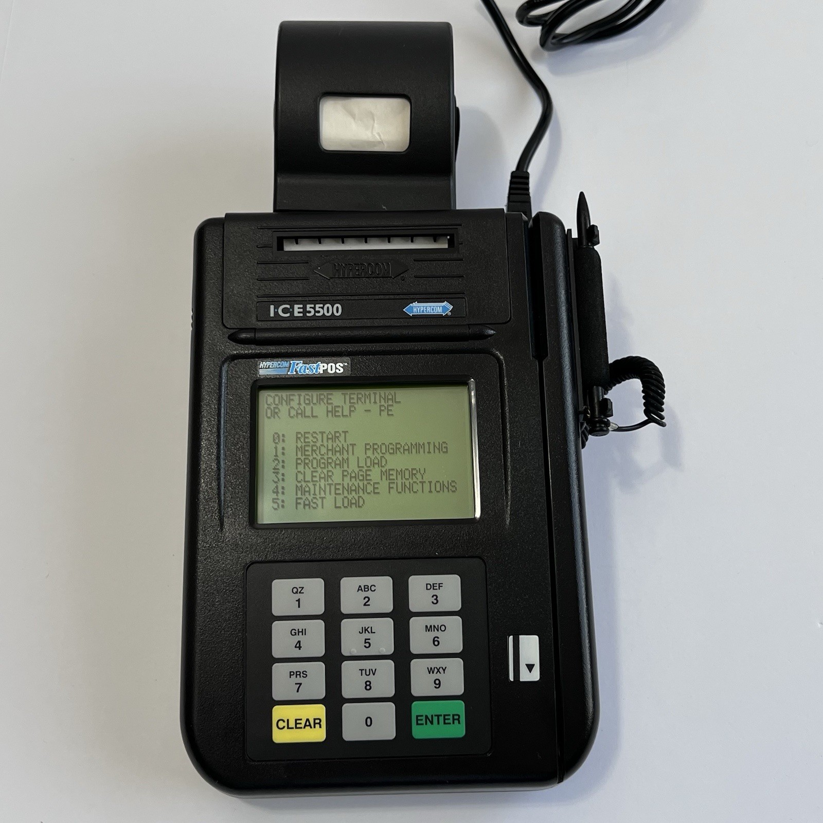 Hypercom ICE 5500 FastPOS POS Credit Card Terminal Analog Modem Works Retail Vtg