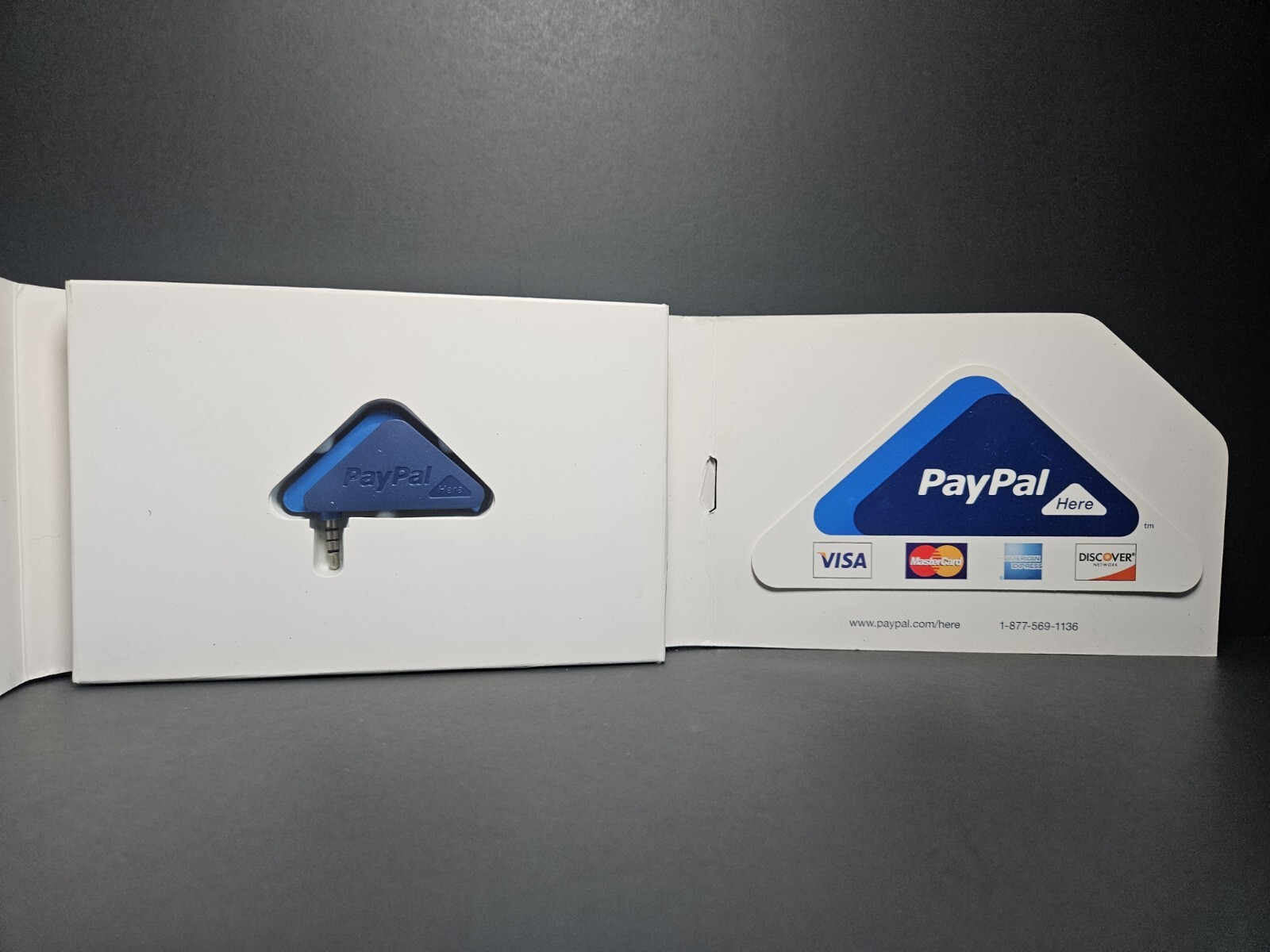 PayPal Here Triangular AUX 3.5mm Port Headphone Jack Credit Debit Card Reader