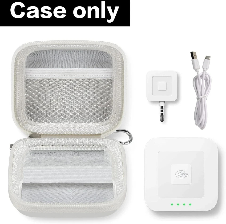 Chip Card Reader Scanner Case, Hard Carrying Bag Holder Fits Square A-SKU-0485 C
